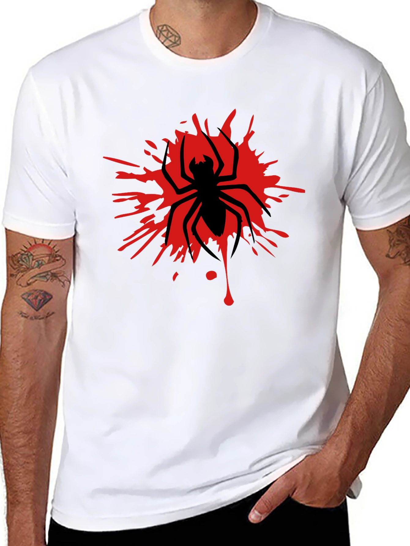 Spider Graphic T-Shirt - Black