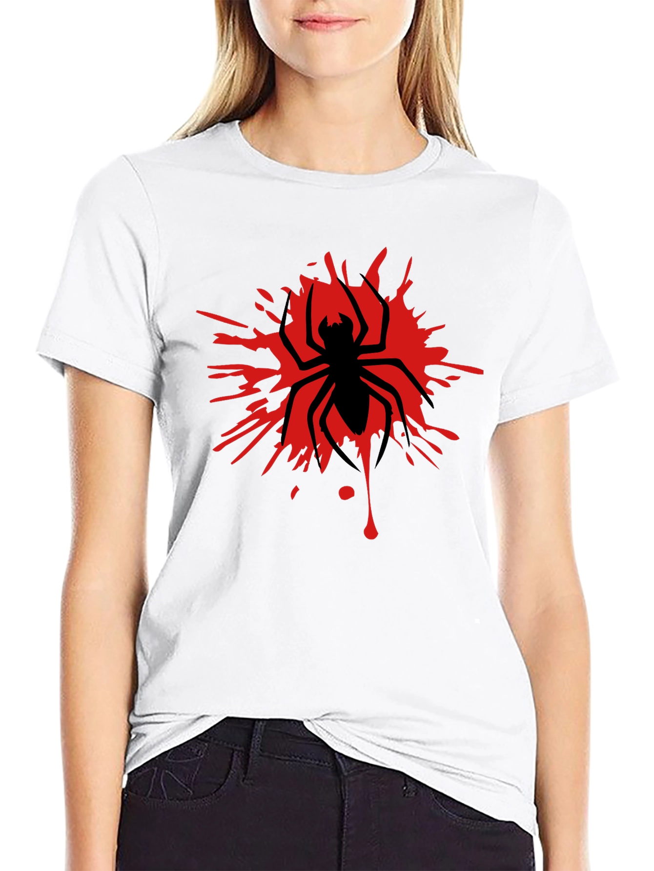 Spider Graphic T-Shirt - Black