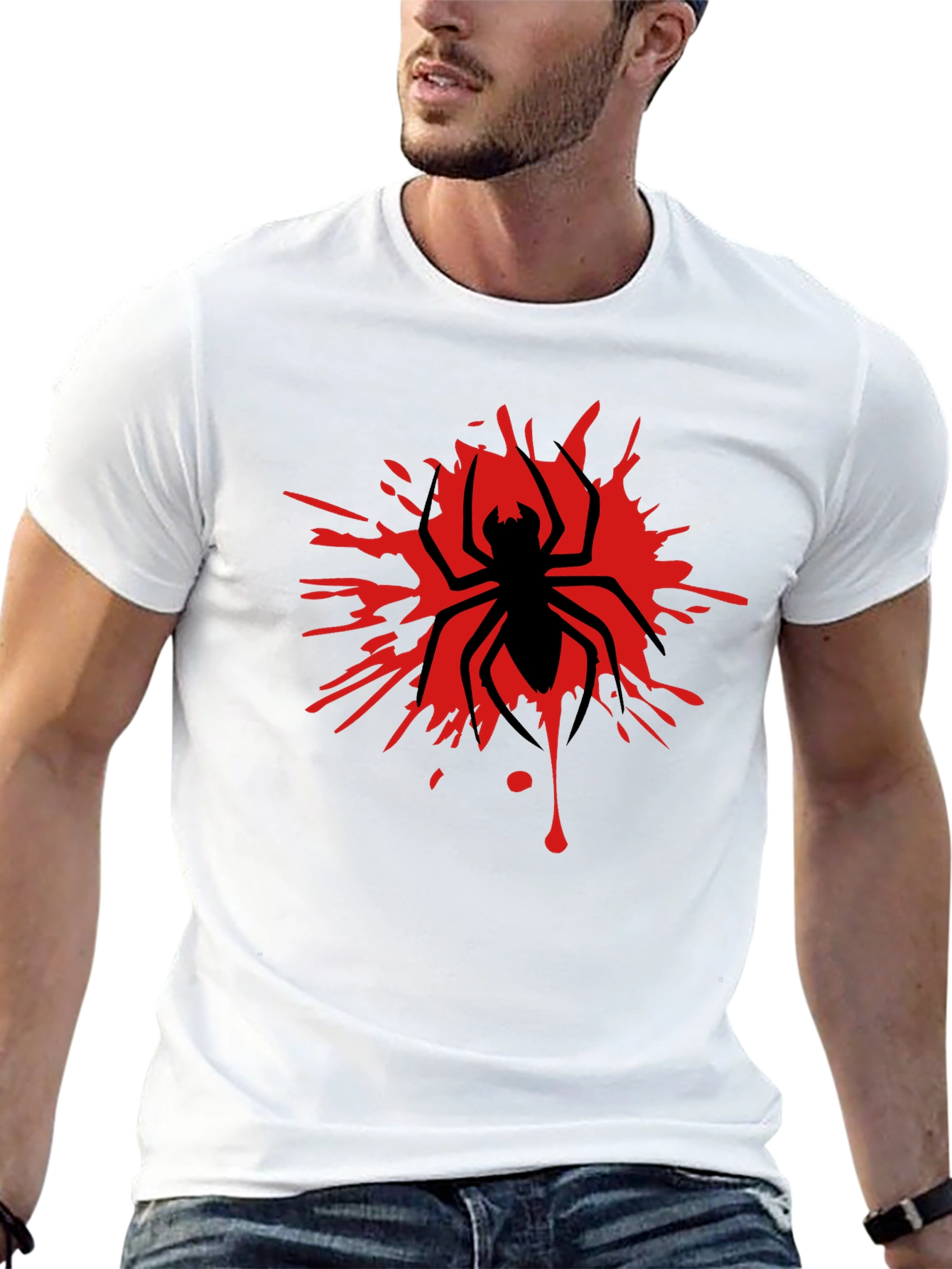 Spider Graphic T-Shirt - Black