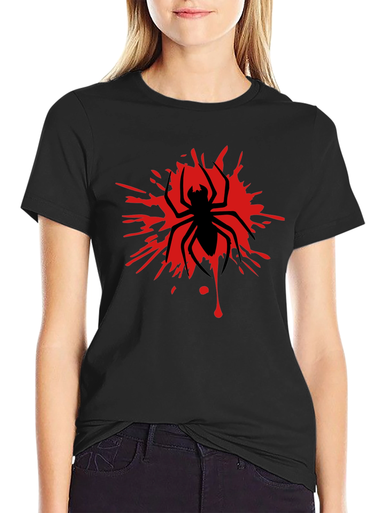 Spider Graphic T-Shirt - Black