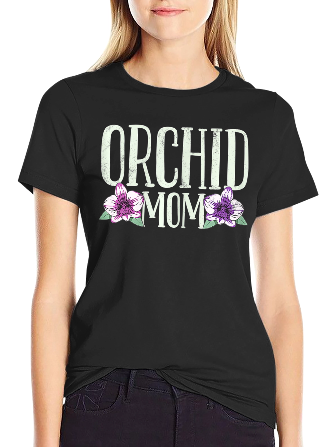 Orchid Mom T-Shirt - Floral Graphic Tee