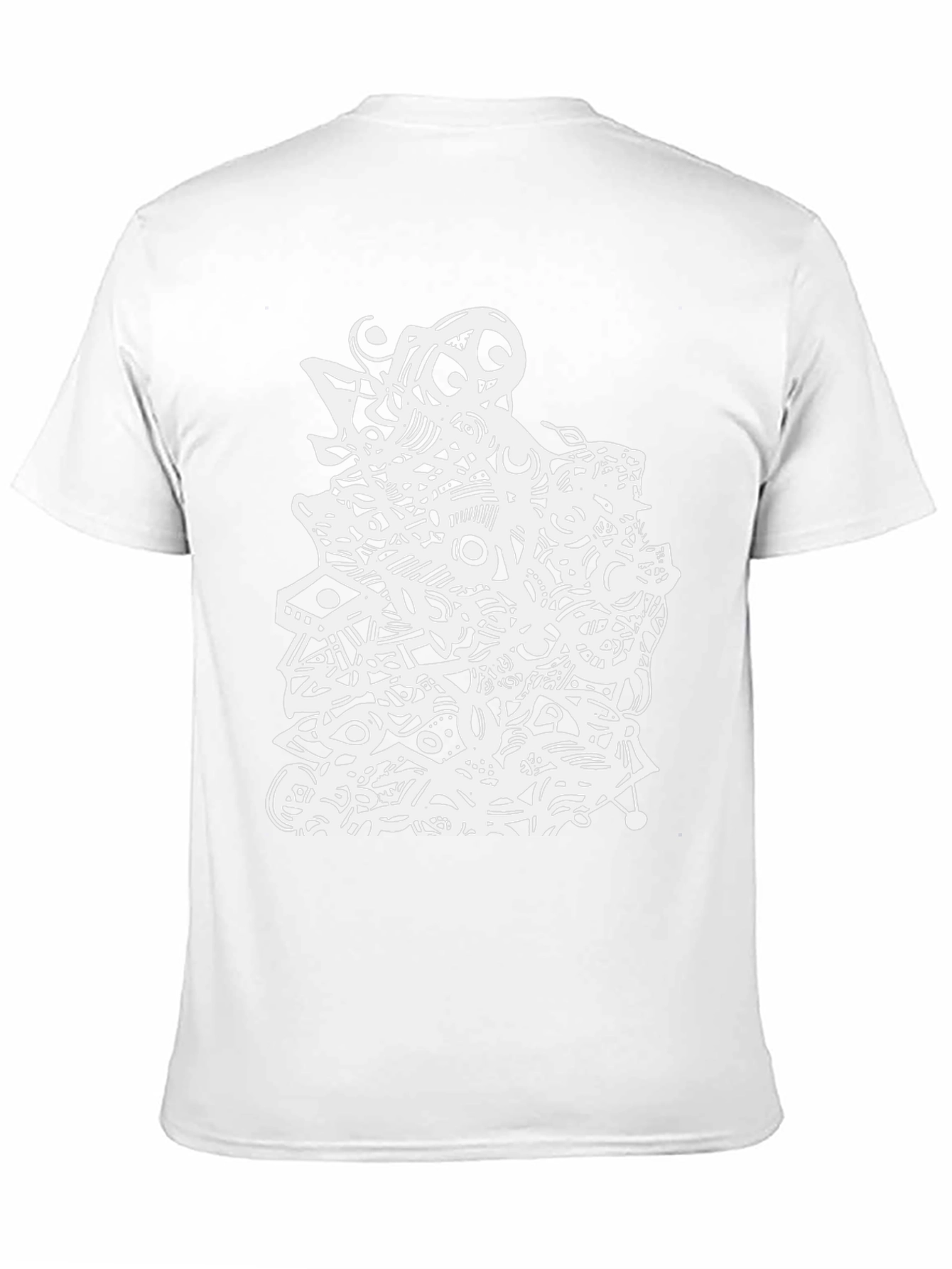 Abstract Graphic Tee - Black Cotton T-Shirt