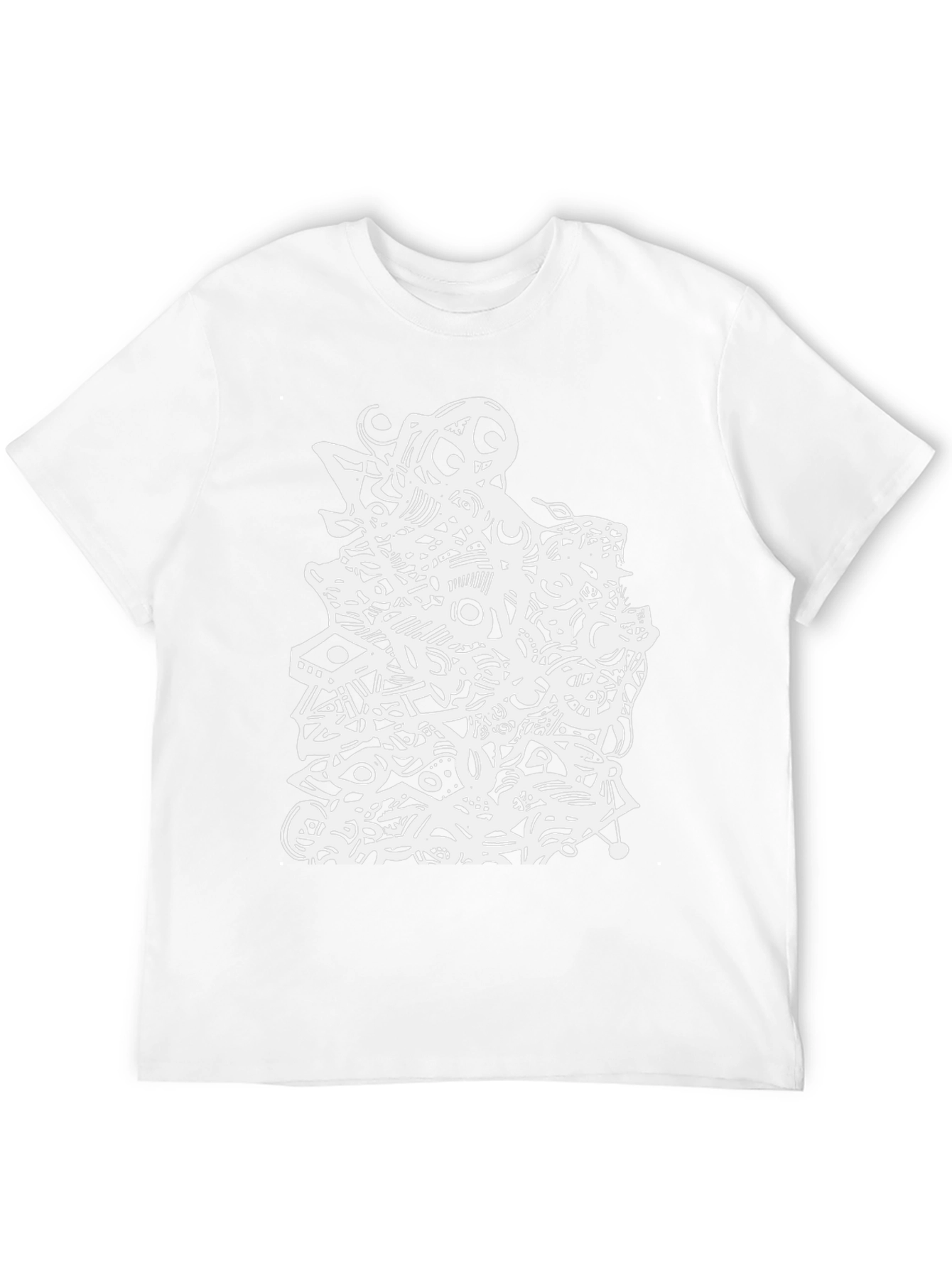 Abstract Graphic Tee - Black Cotton T-Shirt