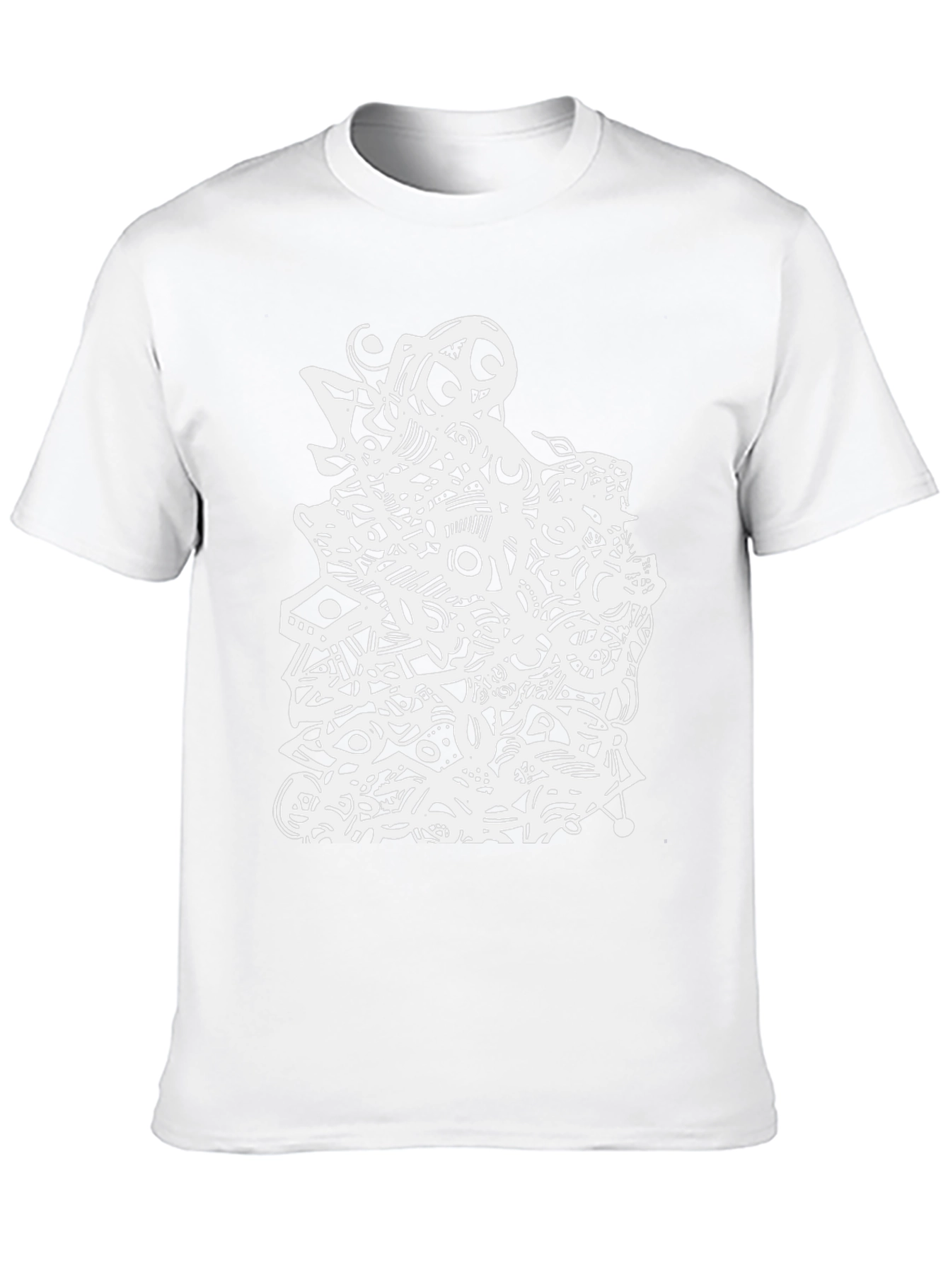 Abstract Graphic Tee - Black Cotton T-Shirt