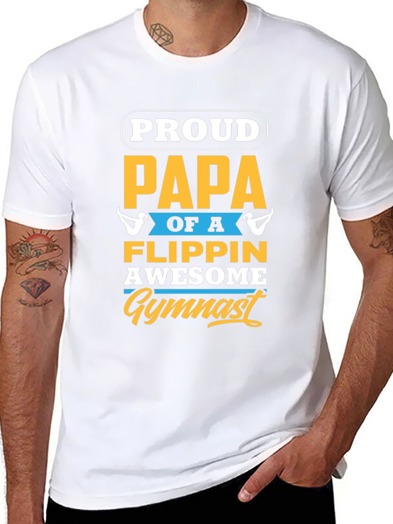 Proud Papa Gymnast Graphic Tee