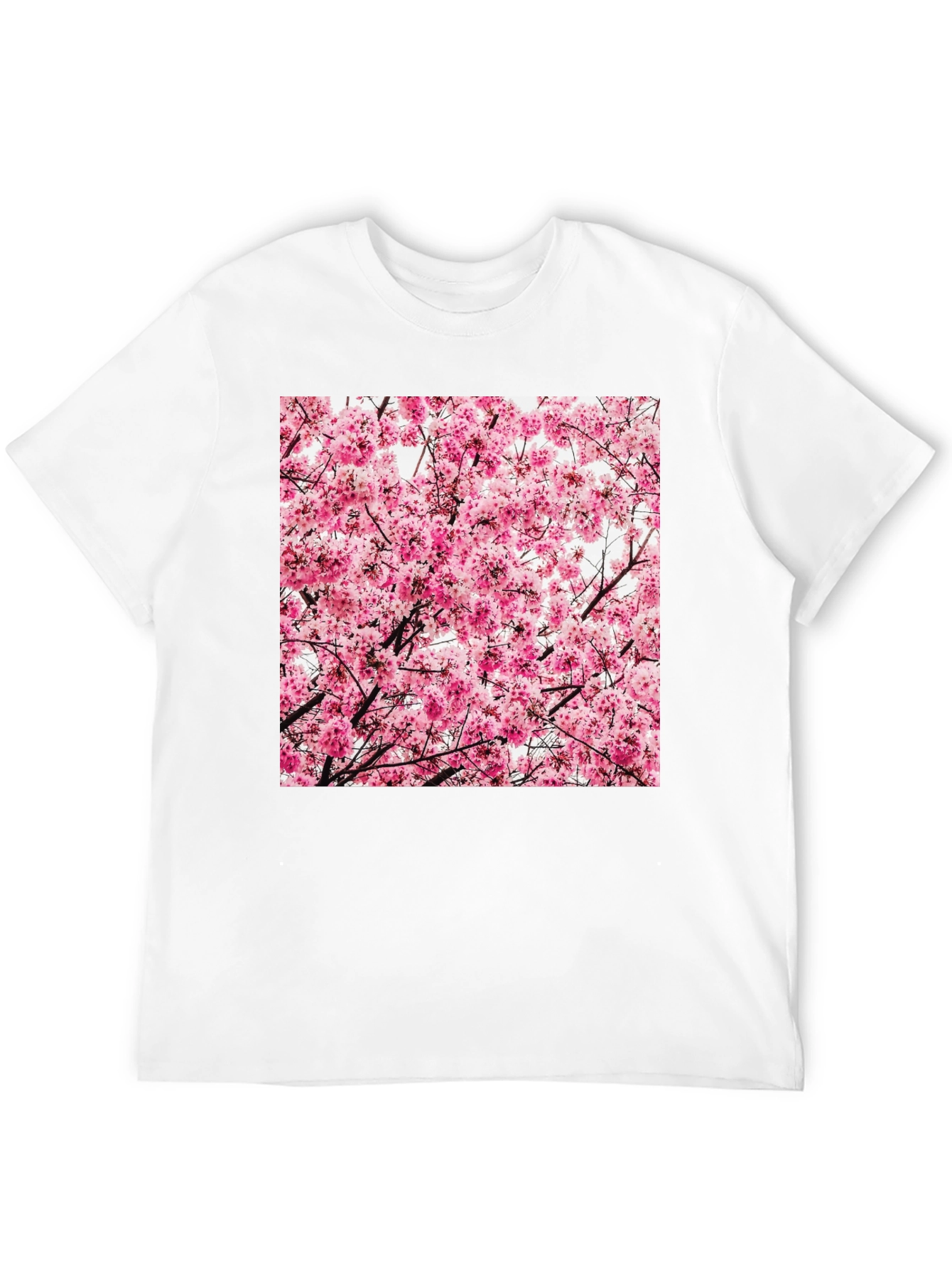 Floral Print T-Shirt - Cherry Blossom Design