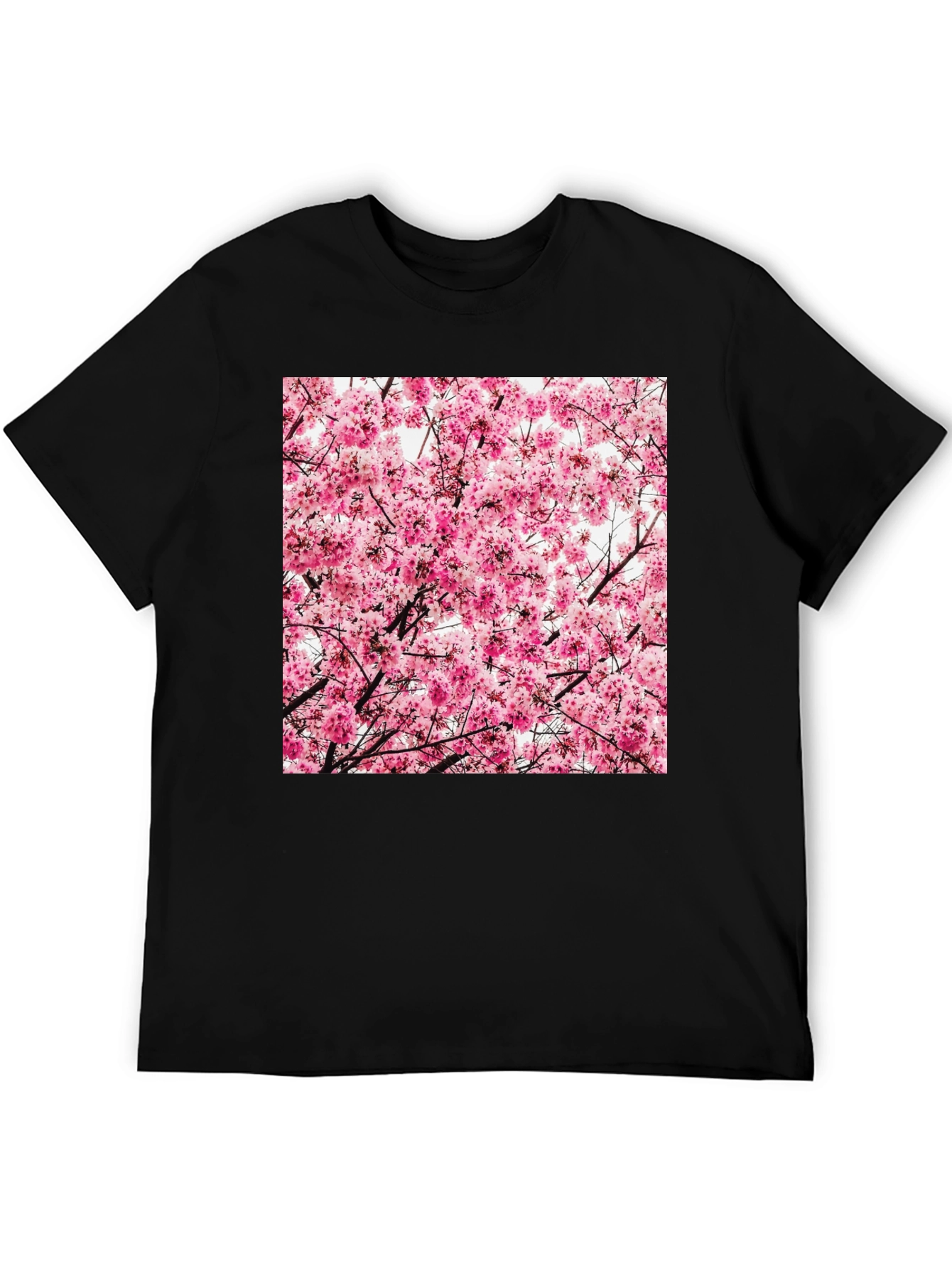 Floral Print T-Shirt - Cherry Blossom Design