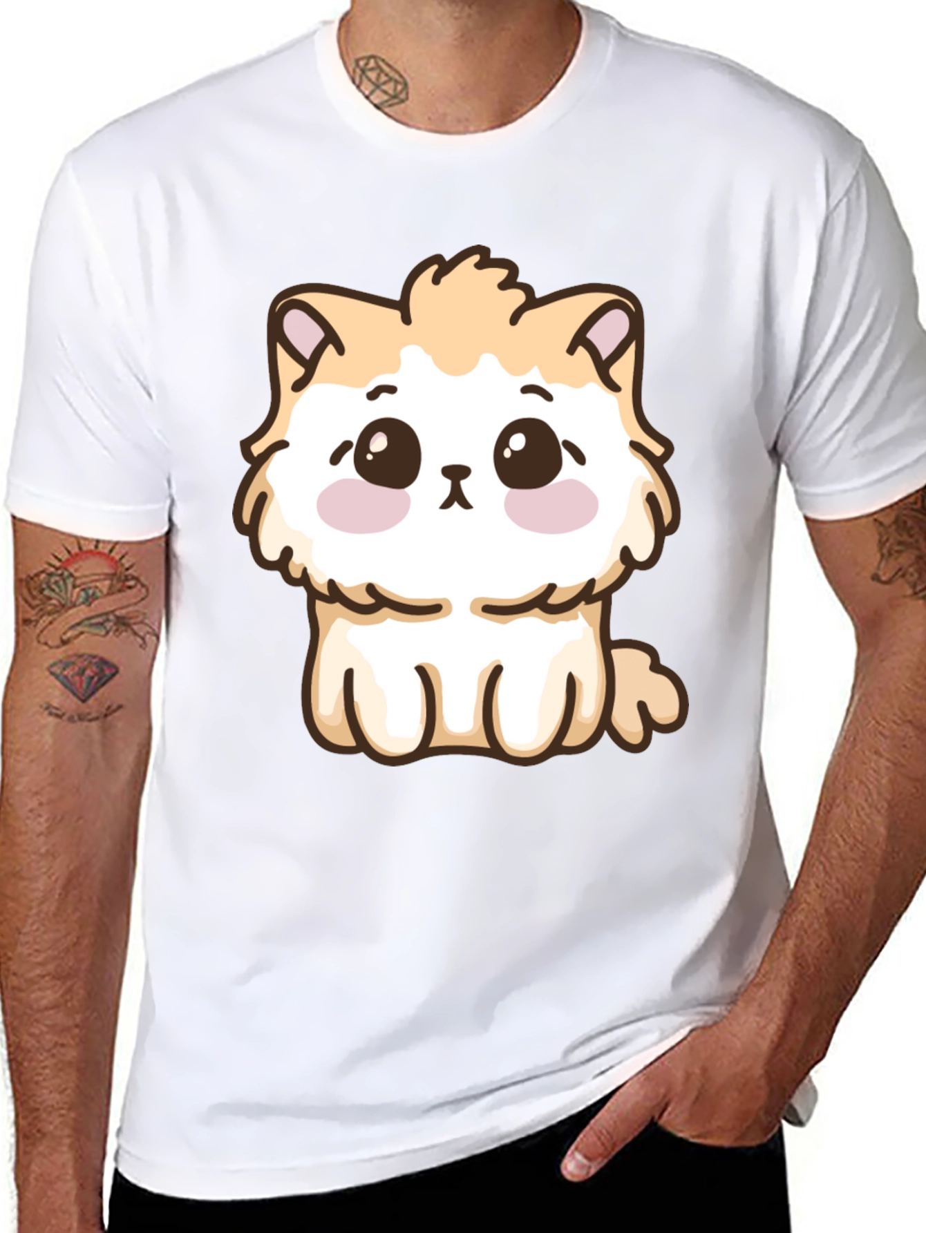 Cute Kawaii Cat T-Shirt - Soft Graphic Tee