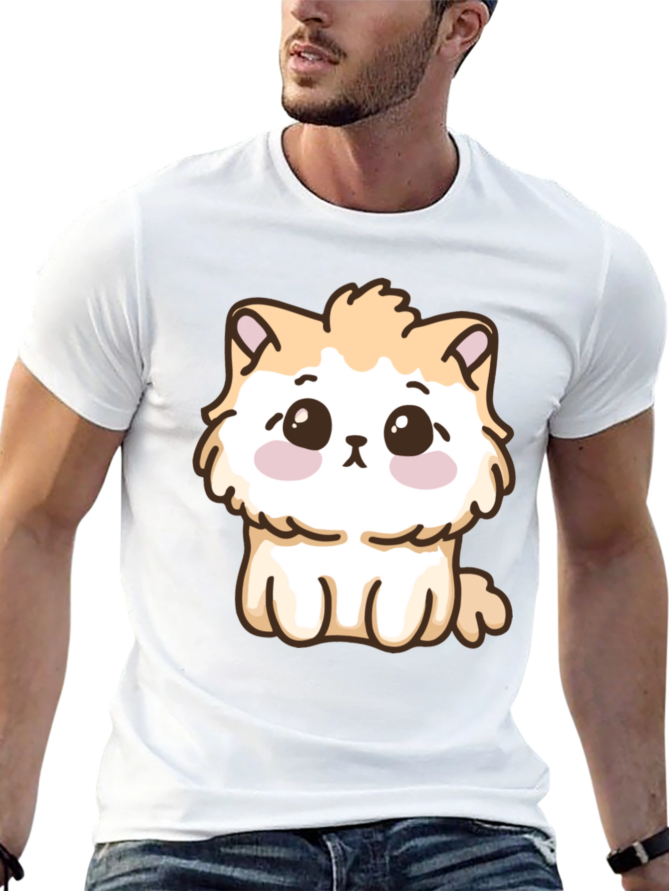 Cute Kawaii Cat T-Shirt - Soft Graphic Tee