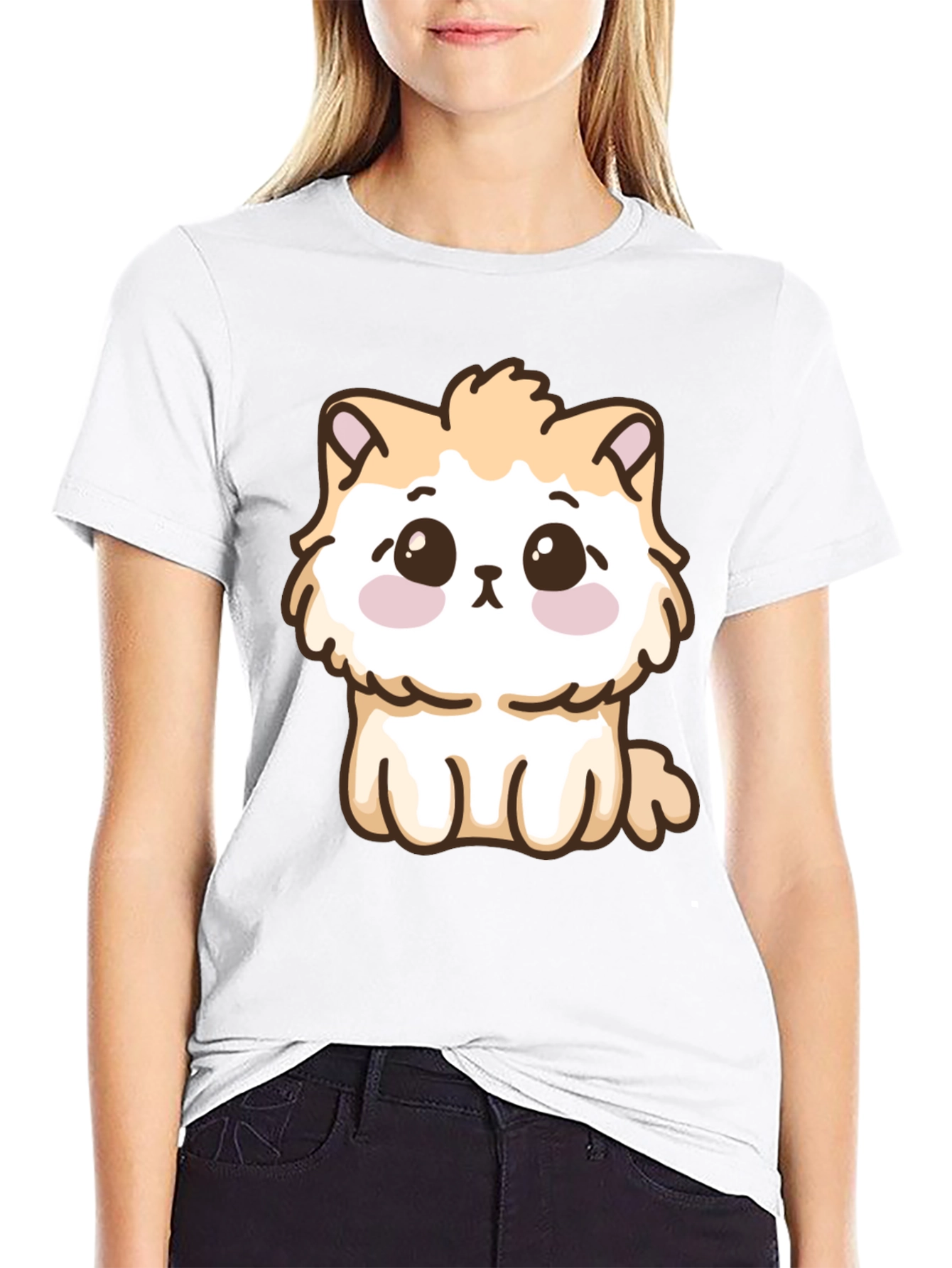 Cute Kawaii Cat T-Shirt - Soft Graphic Tee