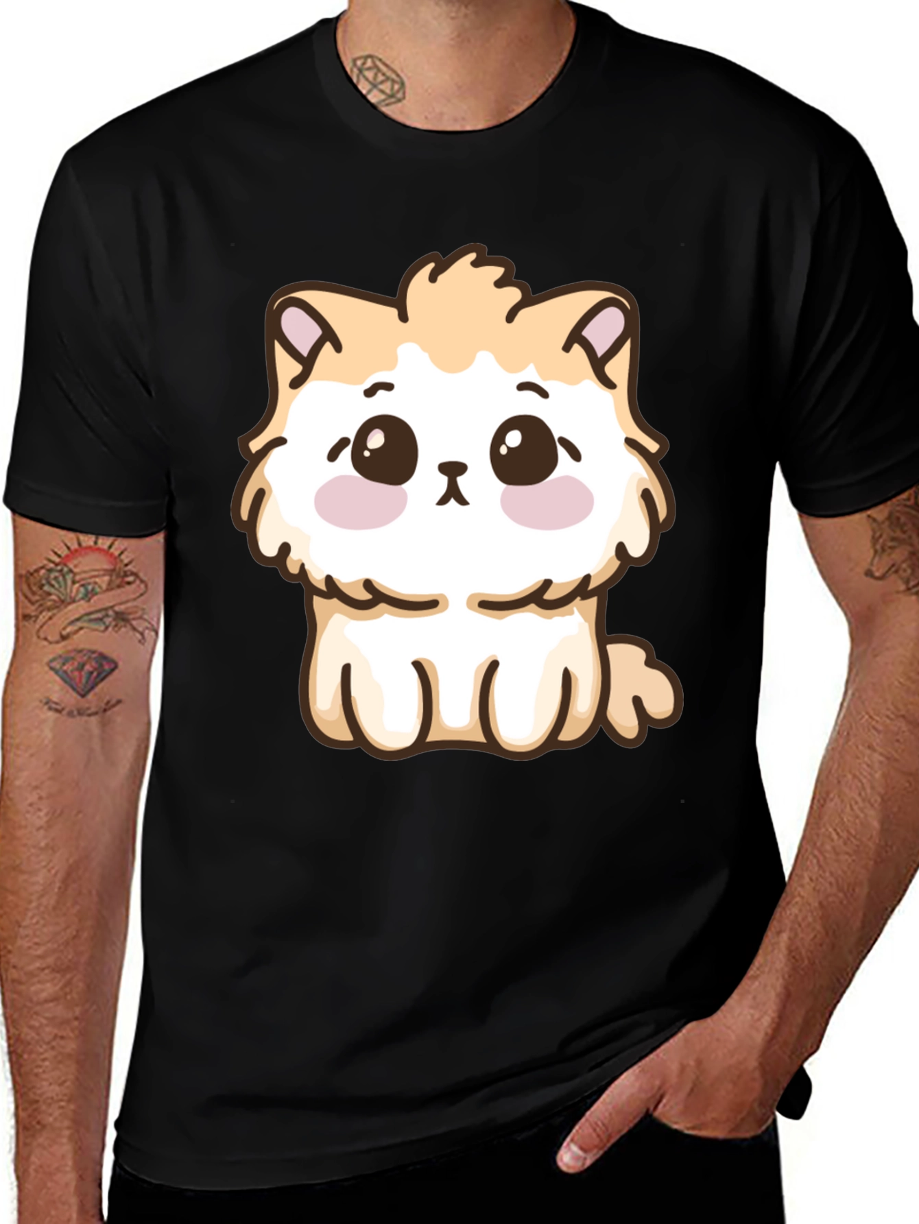 Cute Kawaii Cat T-Shirt - Soft Graphic Tee