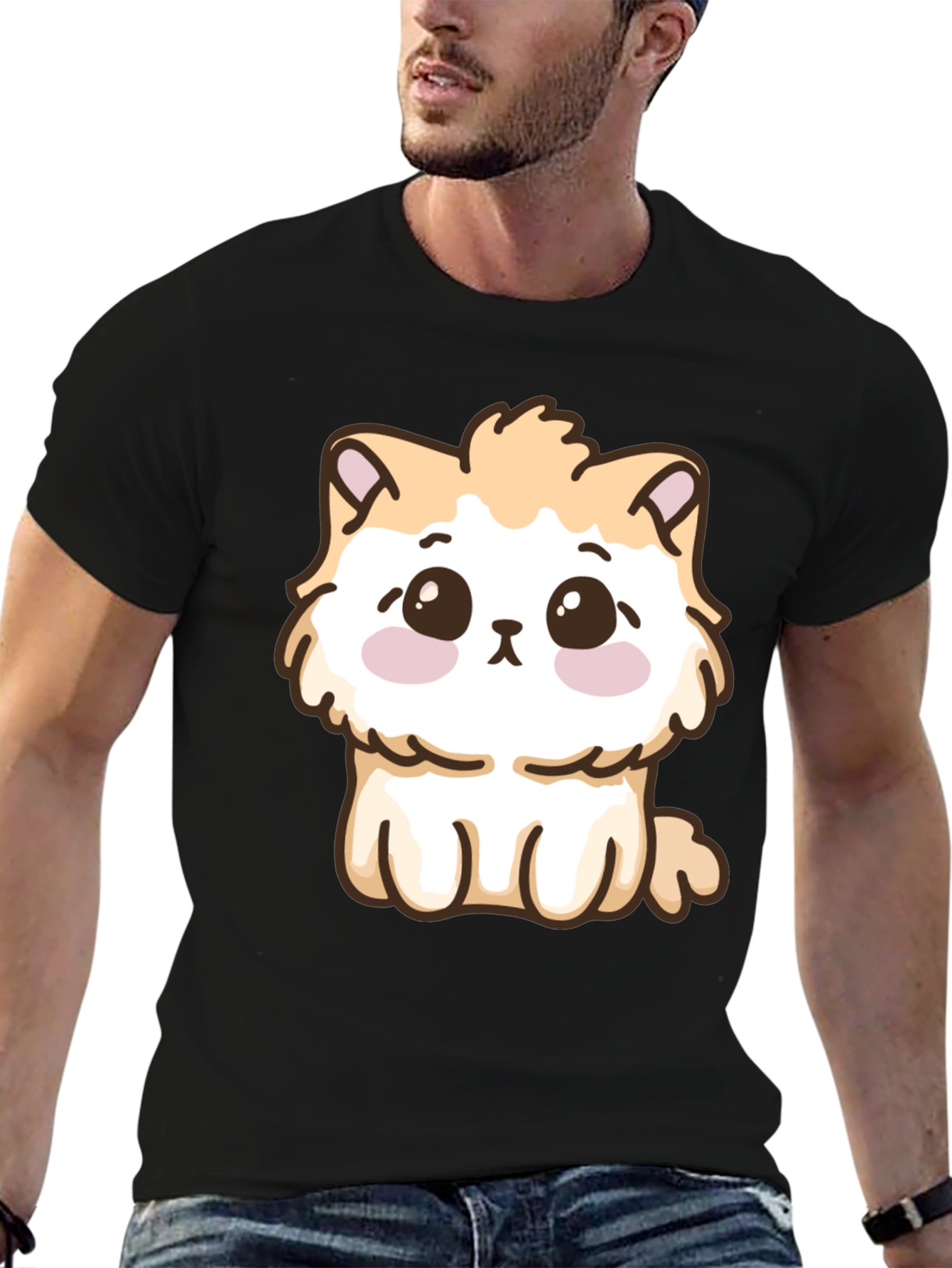 Cute Kawaii Cat T-Shirt - Soft Graphic Tee