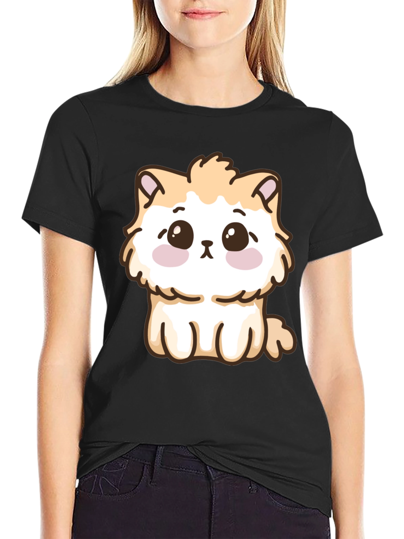 Cute Kawaii Cat T-Shirt - Soft Graphic Tee