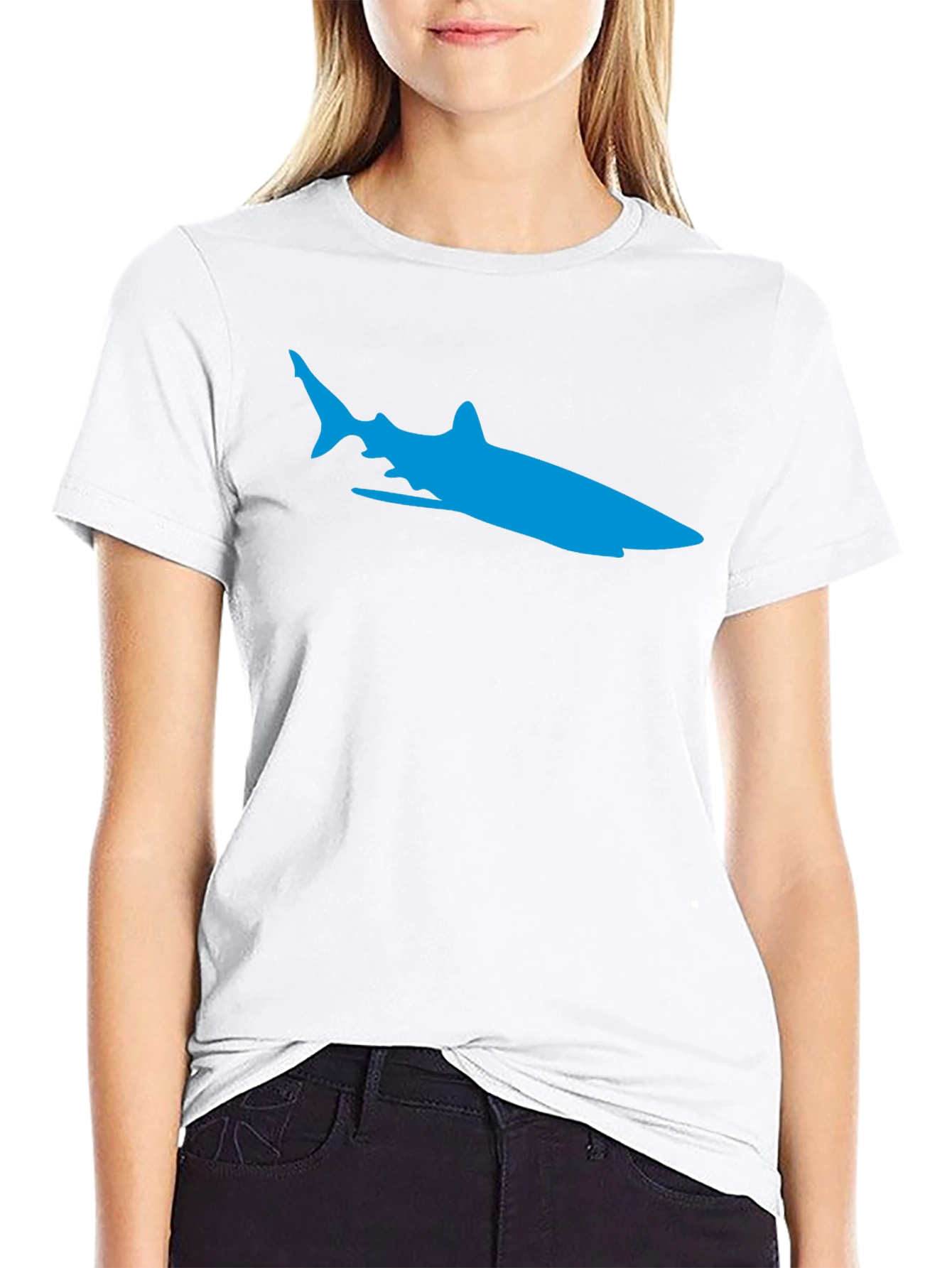 Cool Blue Shark Graphic T-Shirt