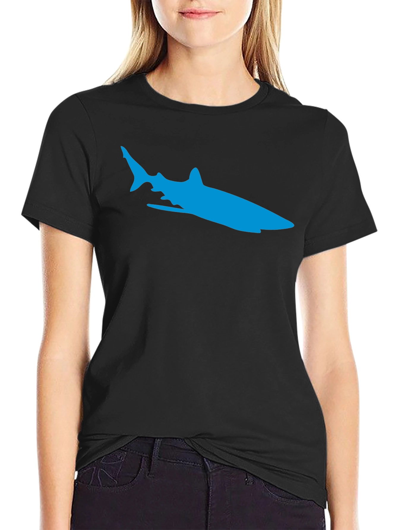 Cool Blue Shark Graphic T-Shirt