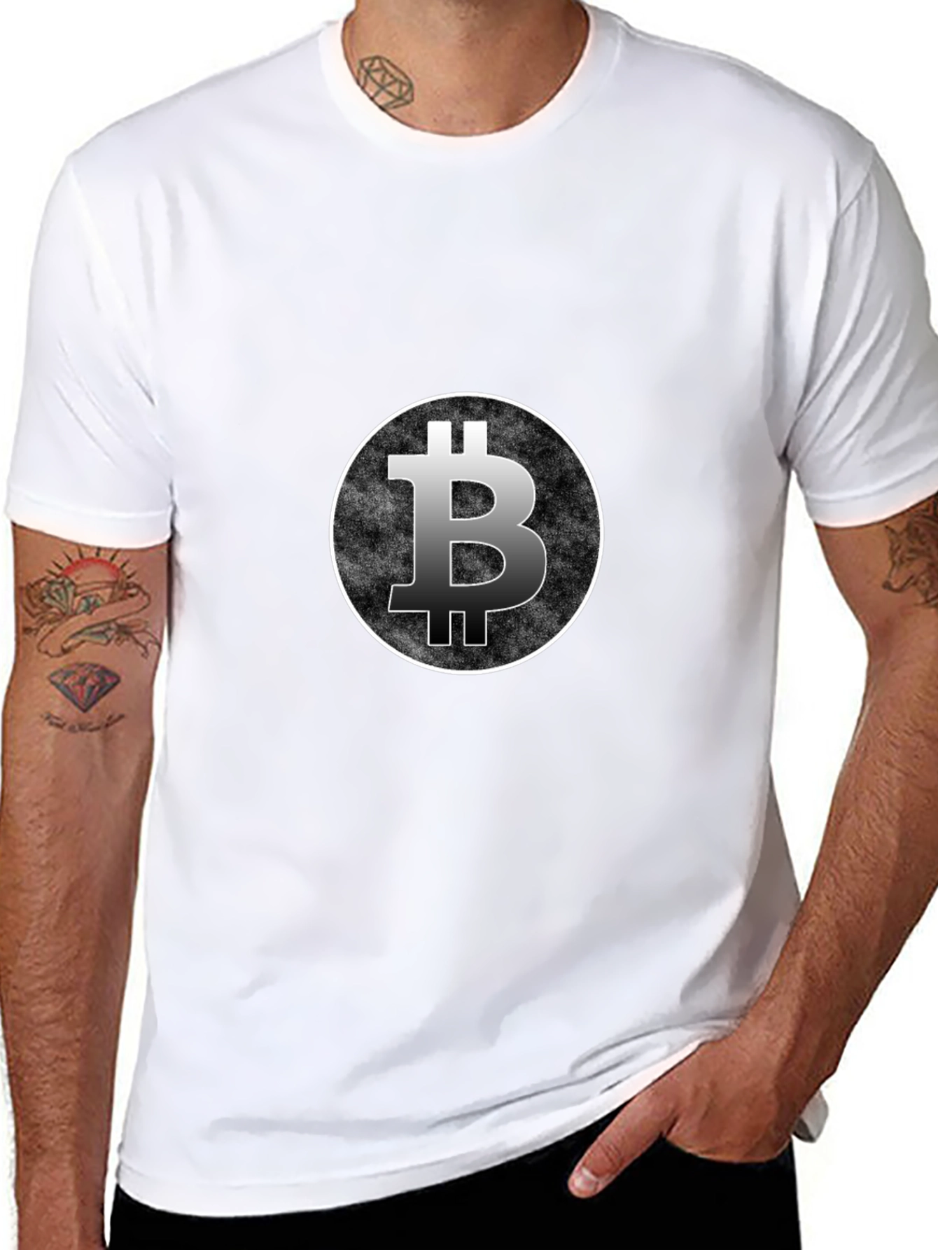 Bitcoin Logo Black T-Shirt Crypto Currency Tee