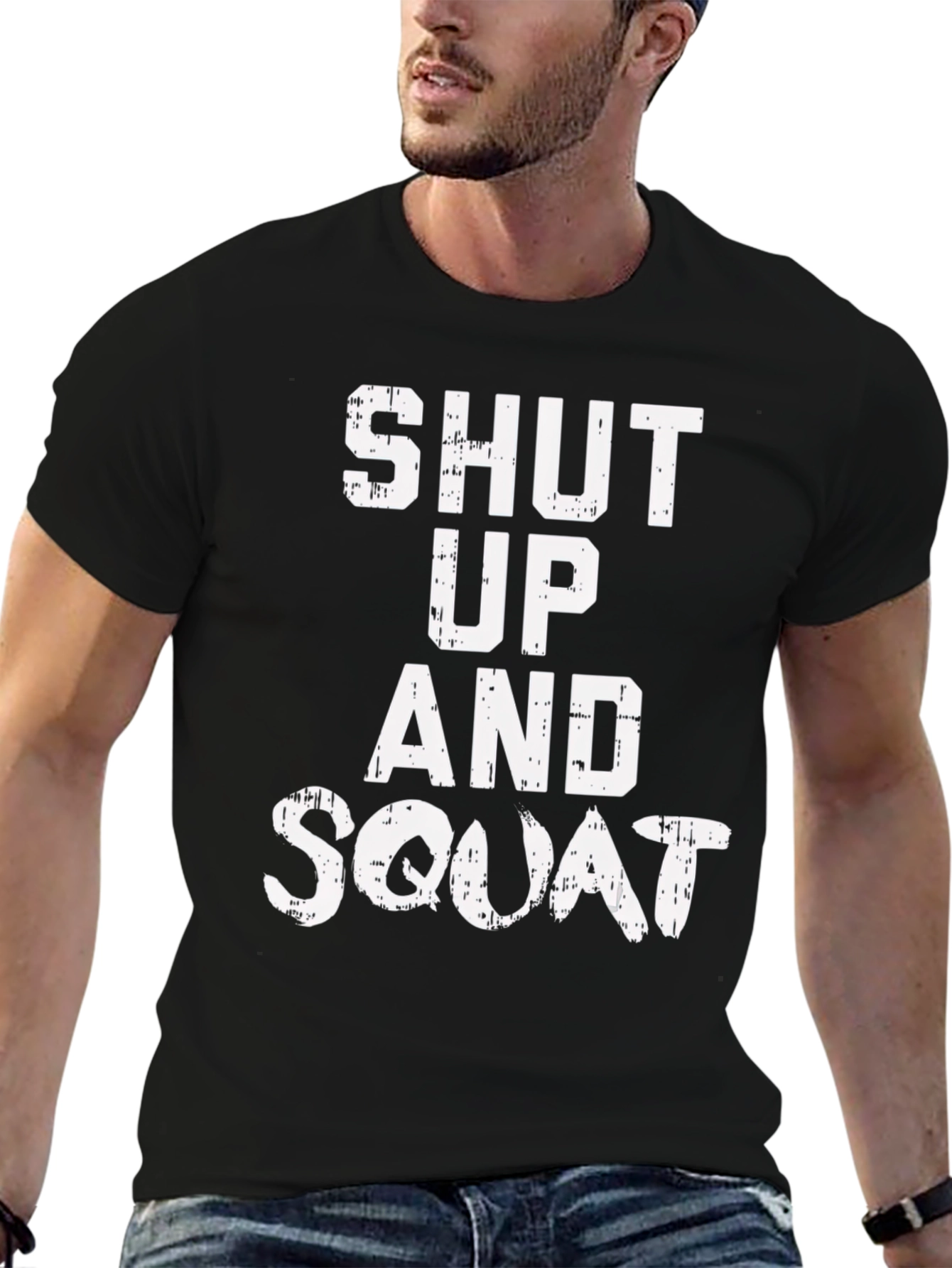 Shut Up and Squat Black Graphic Tee