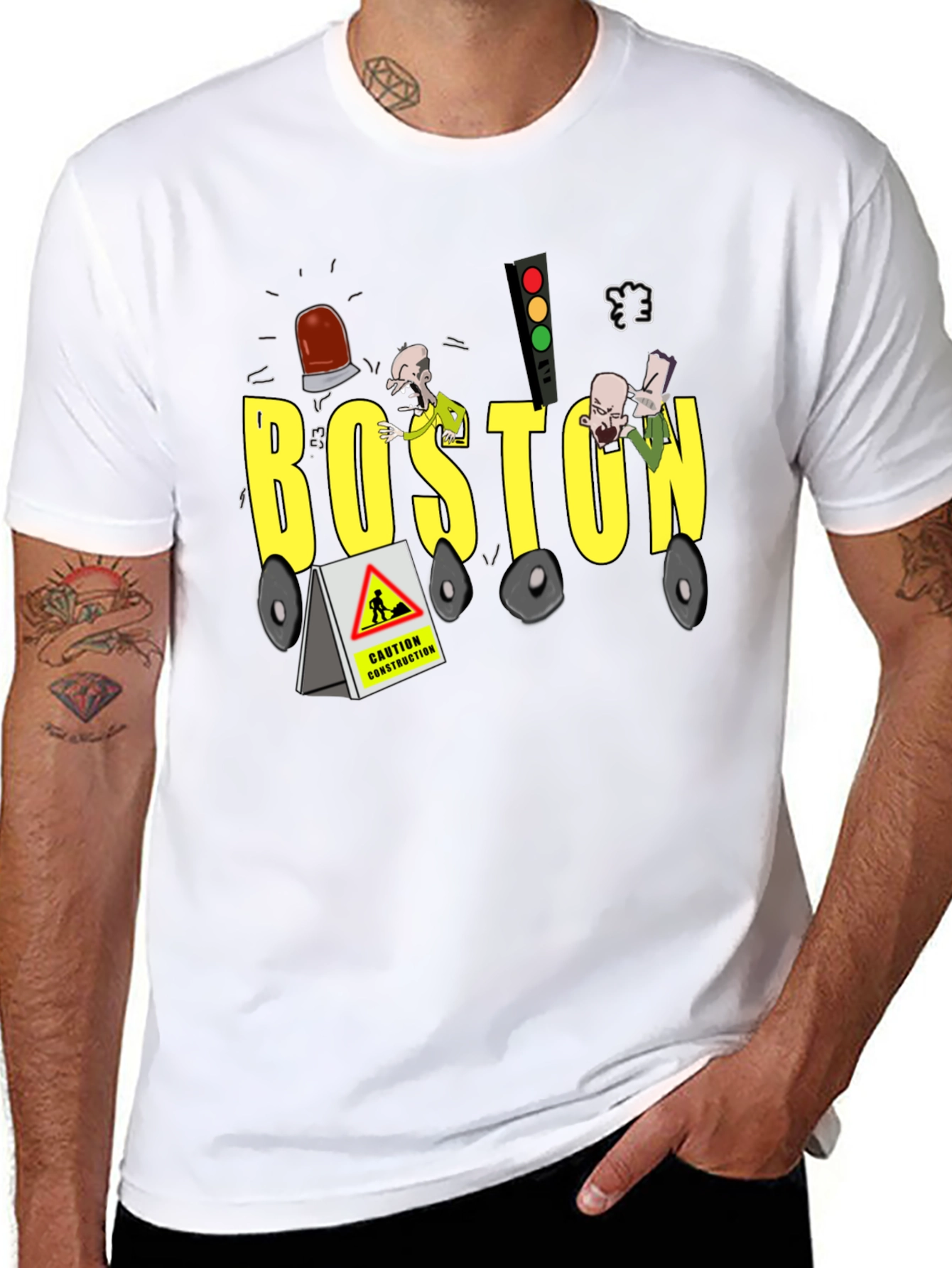 Boston Construction Crew Neck T-Shirt