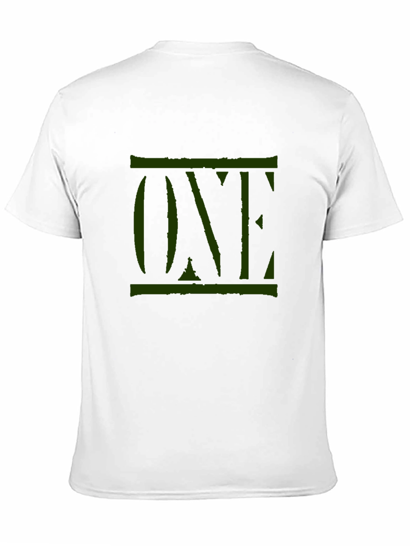 Mens Black T-Shirt with Green ONE Graphic