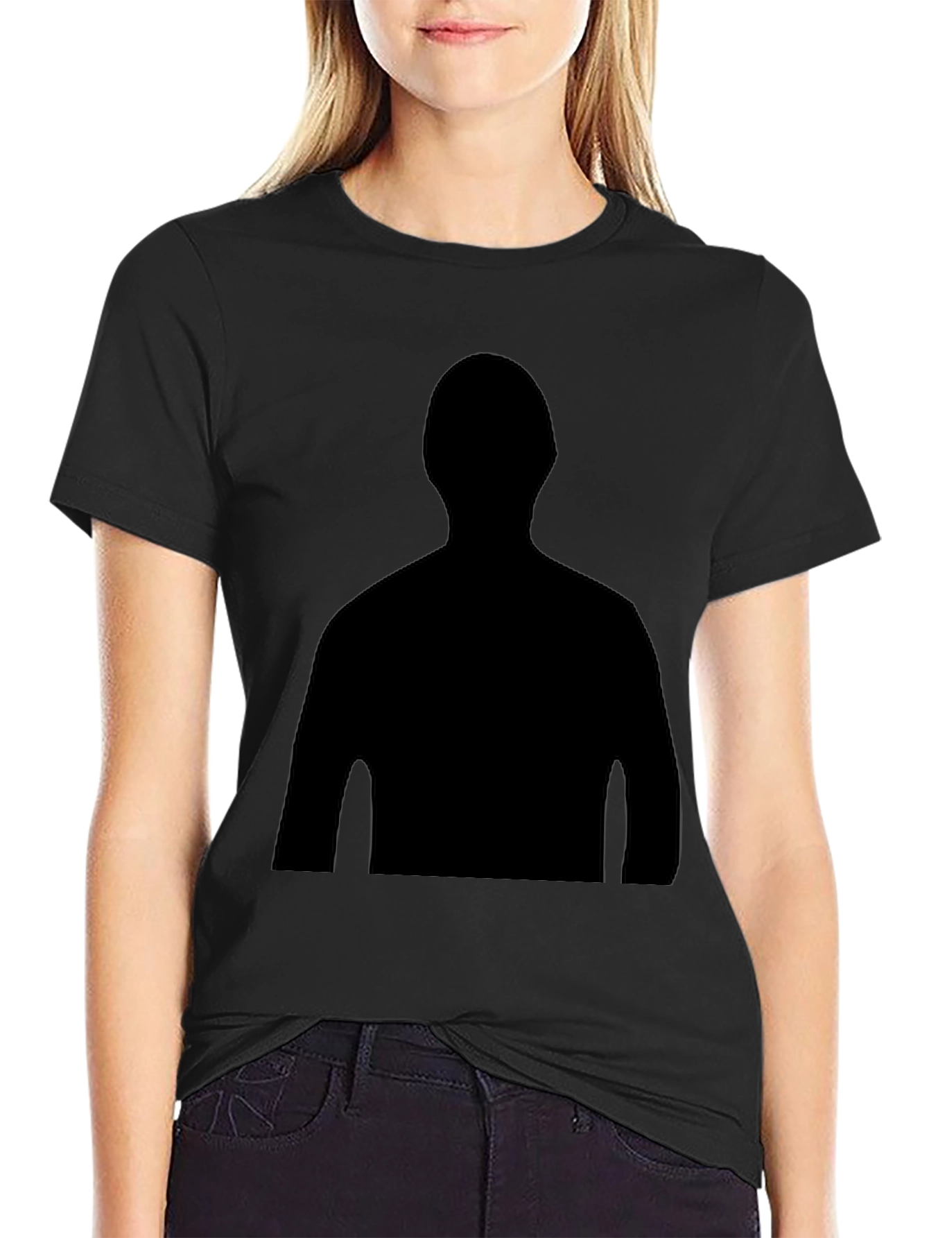 Silhouette Print Black T-Shirt