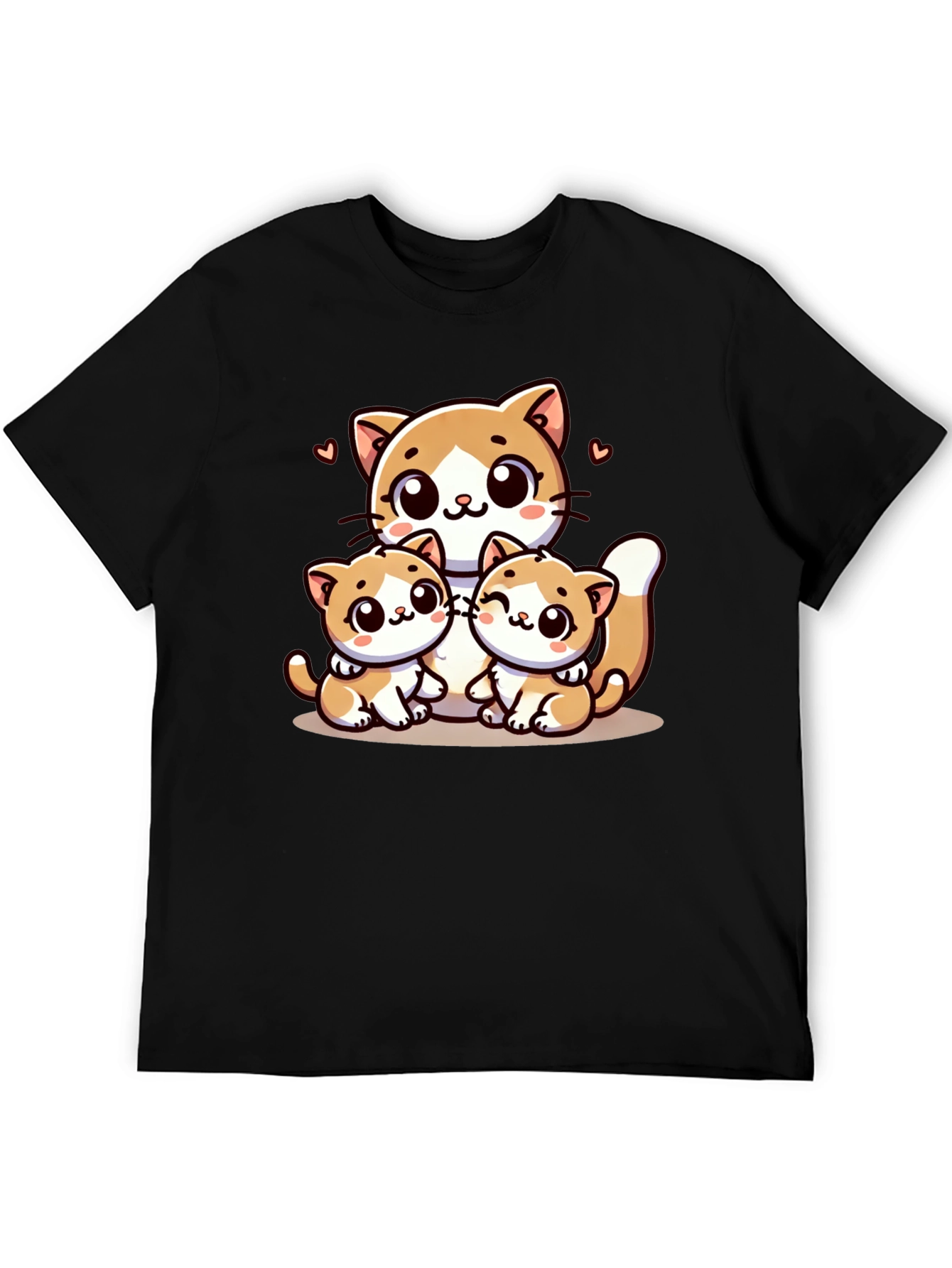 Cute Cat Family Graphic T-Shirt