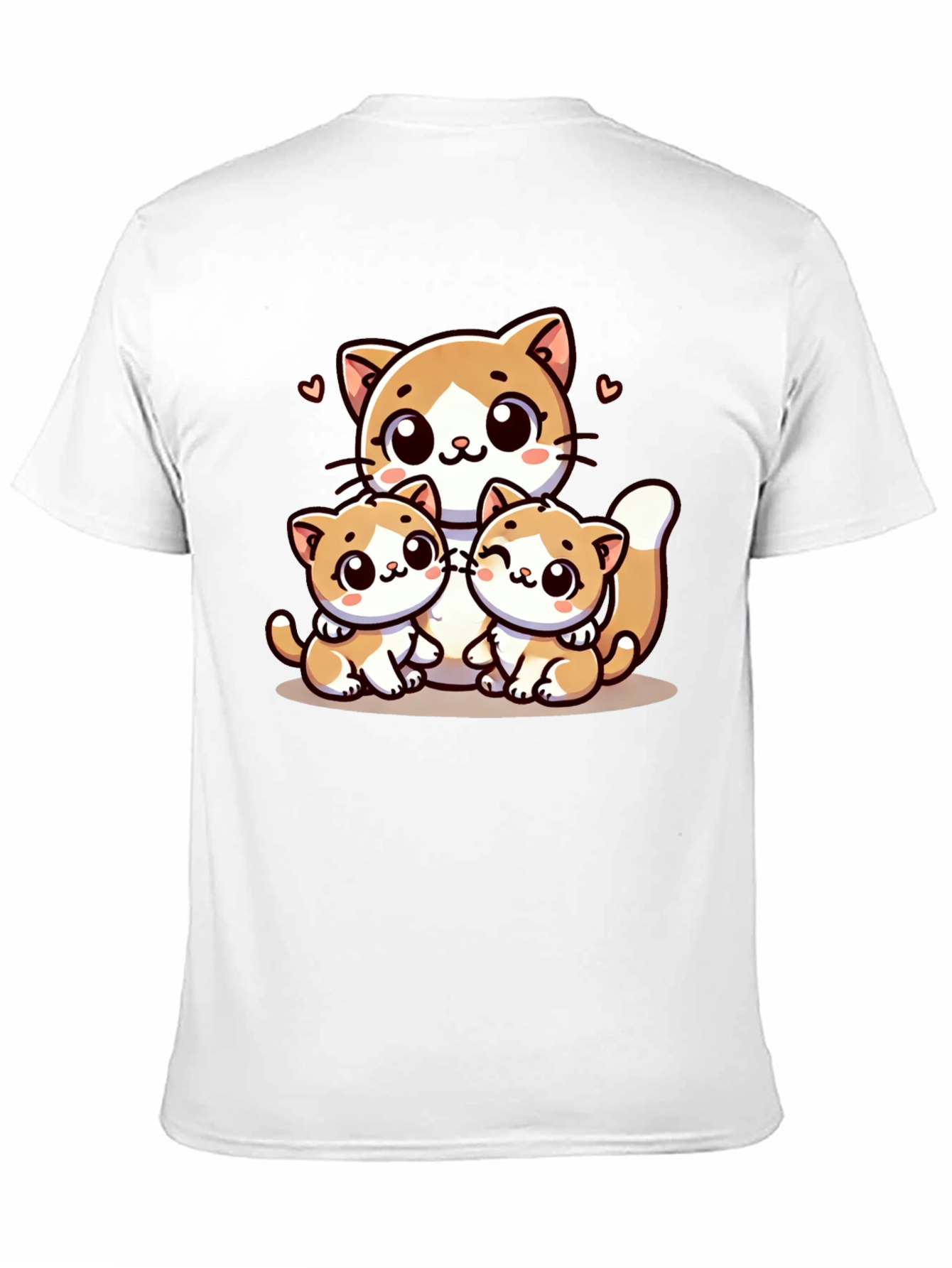 Cute Cat Family Graphic T-Shirt