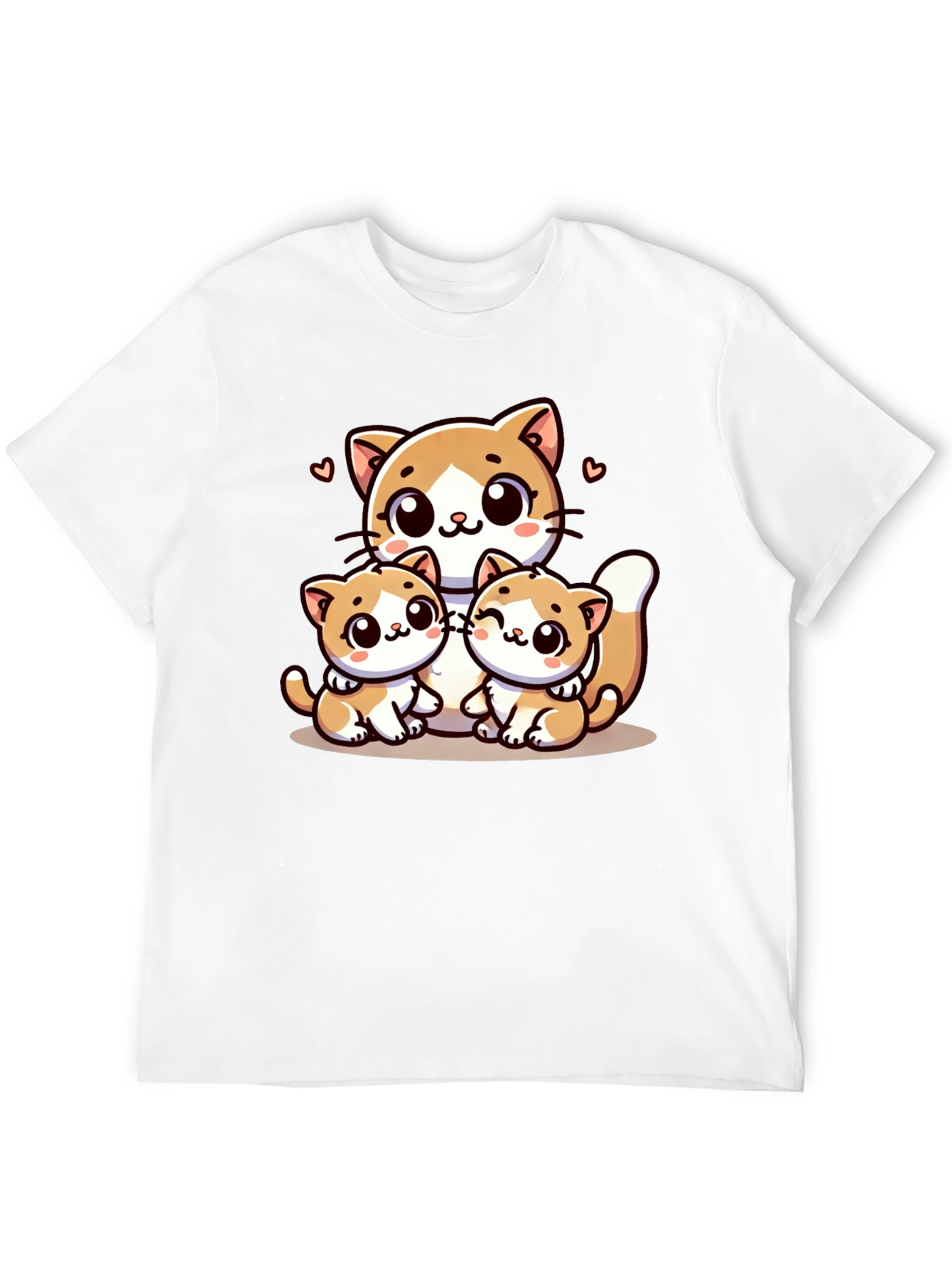 Cute Cat Family Graphic T-Shirt