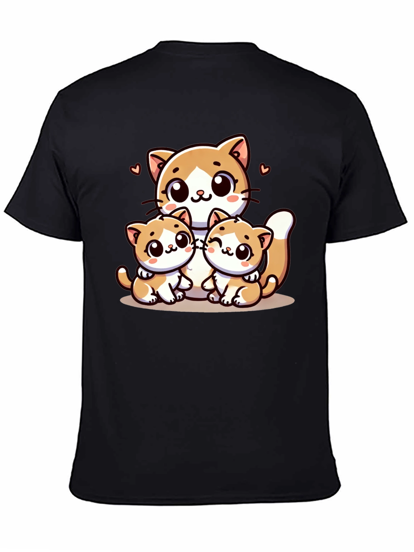 Cute Cat Family Graphic T-Shirt