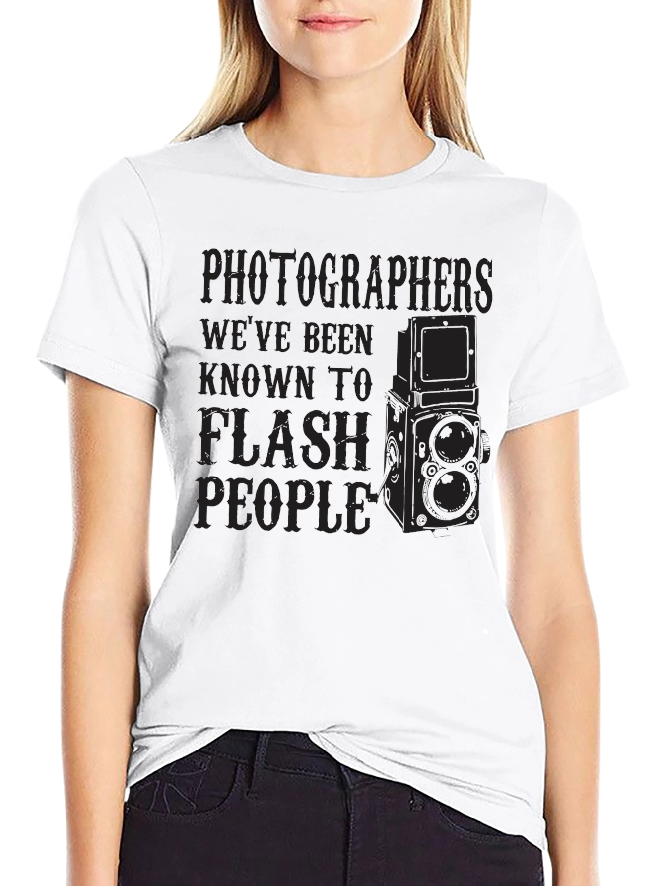Photographer Humor Tee: Flash People