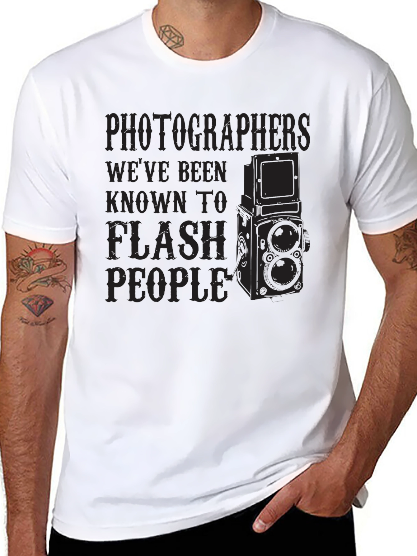 Photographer Humor Tee: Flash People