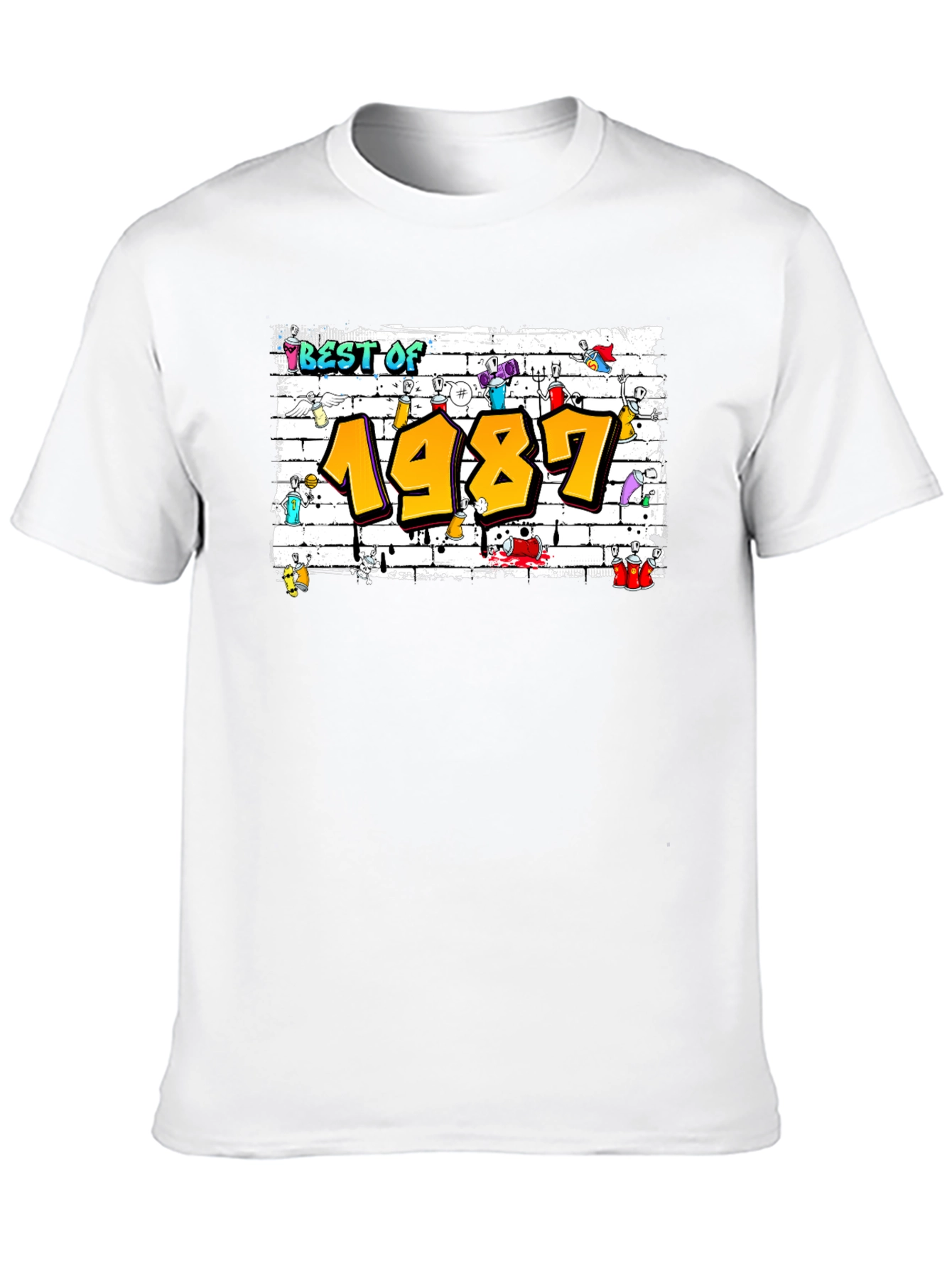 Best Of 1987 Graffiti Style Black T-Shirt