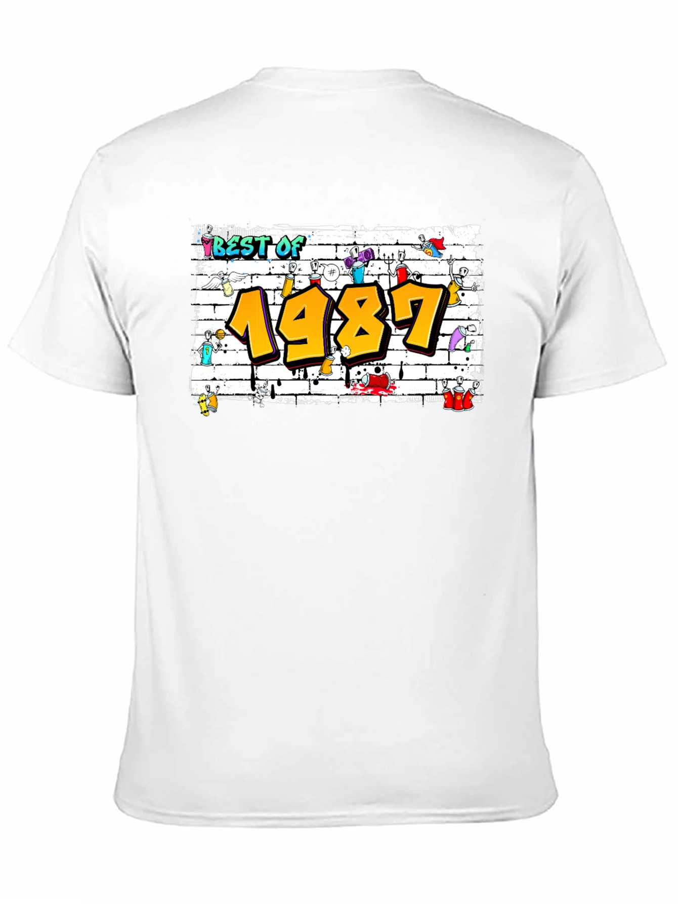 Best Of 1987 Graffiti Style Black T-Shirt