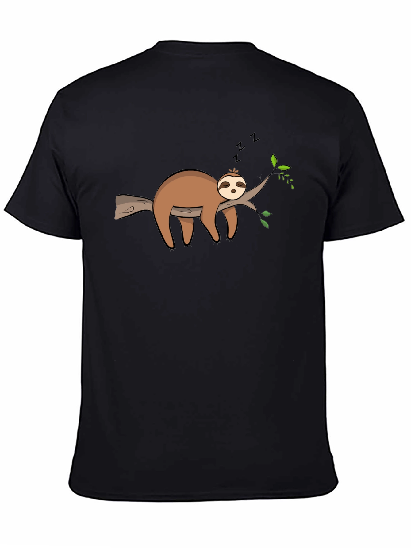 Cute Sleeping Sloth On Branch Graphic T-Shirt