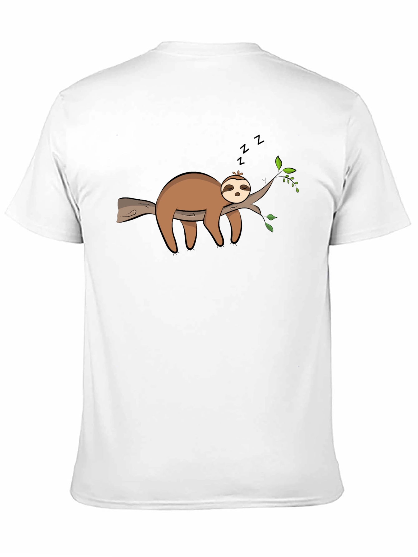 Cute Sleeping Sloth On Branch Graphic T-Shirt