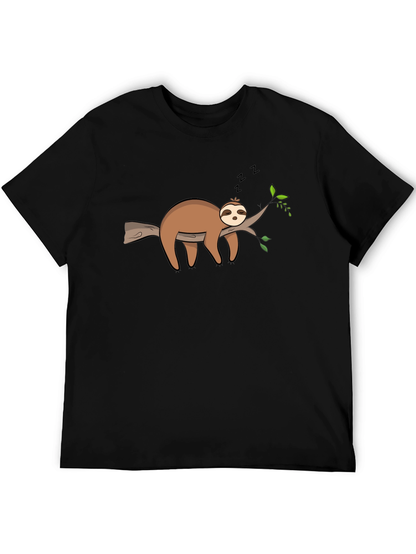 Cute Sleeping Sloth On Branch Graphic T-Shirt