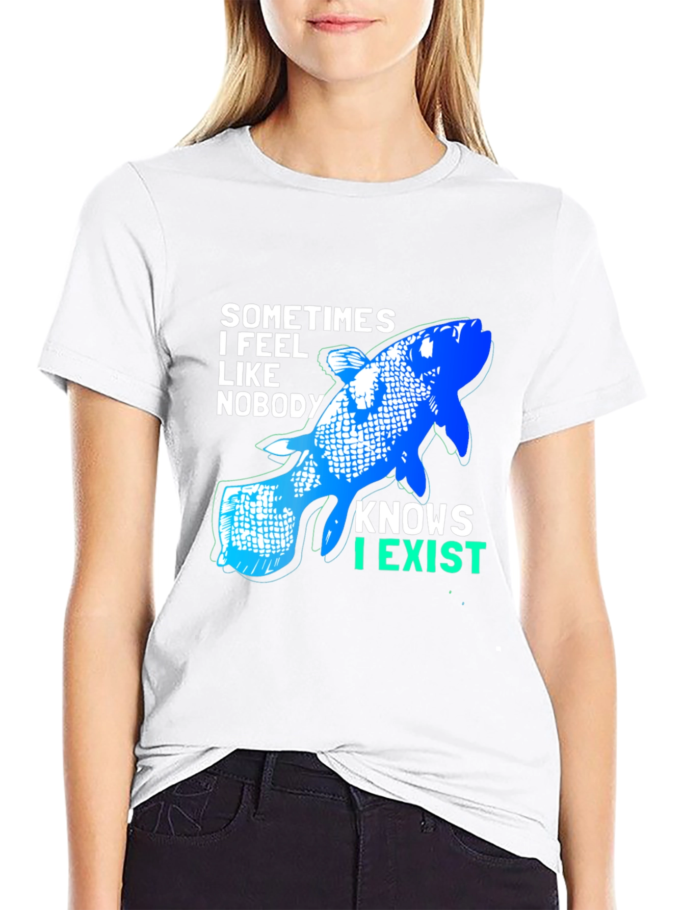 Coelacanth Existential T-Shirt - Black