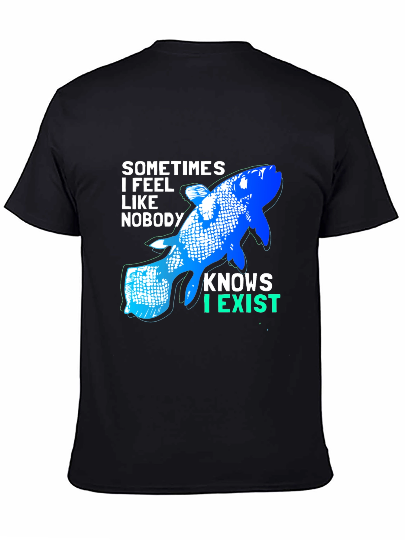 Coelacanth Existential T-Shirt - Black