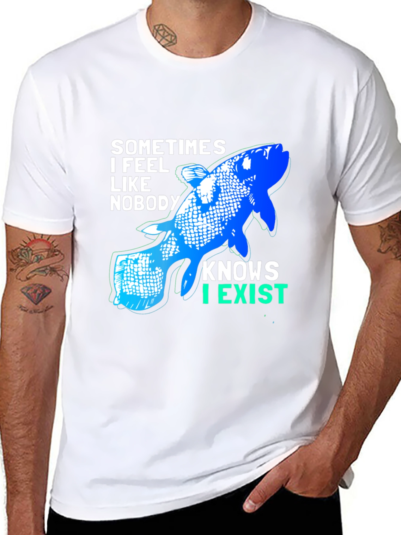 Coelacanth Existential T-Shirt - Black