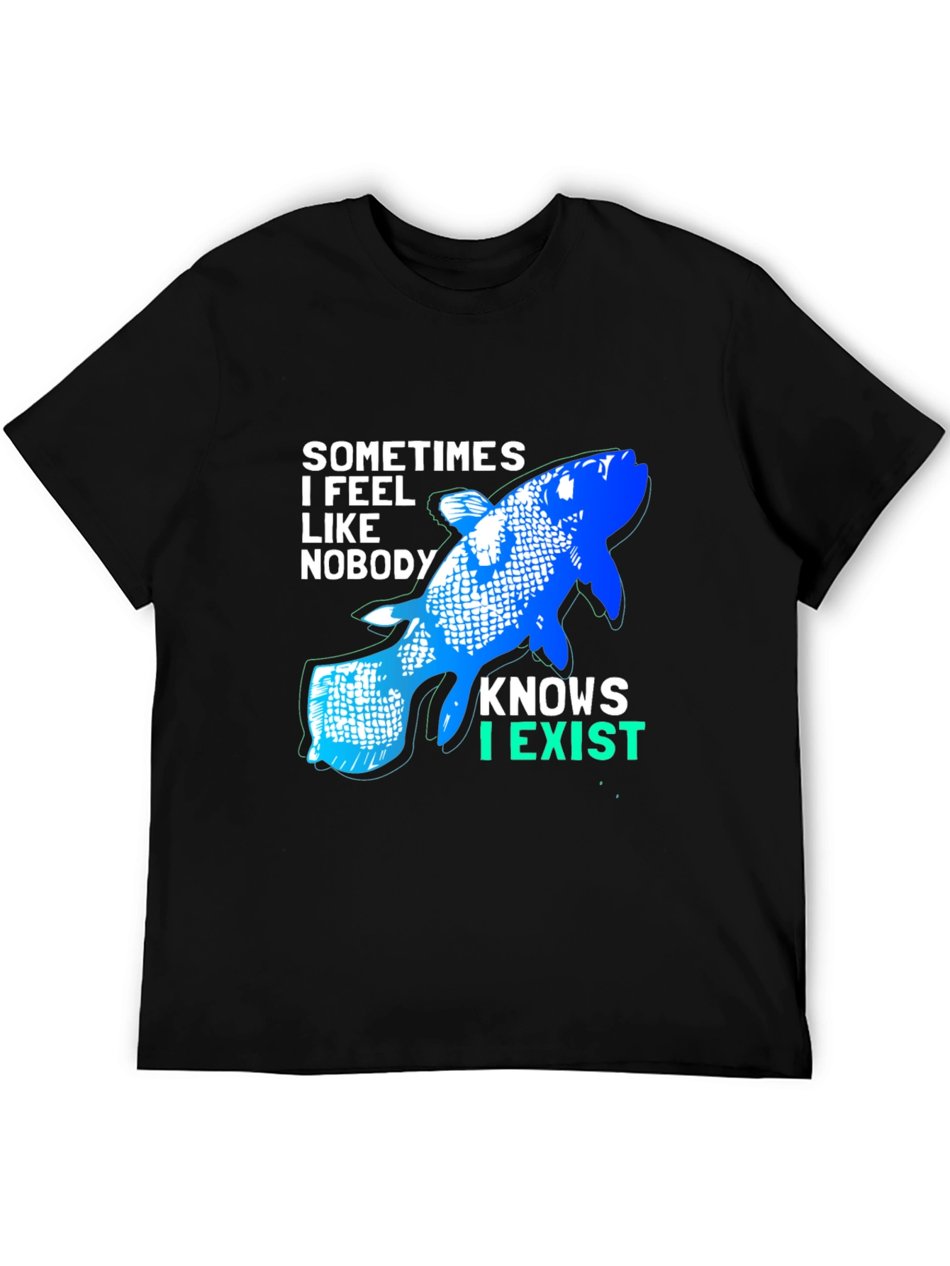 Coelacanth Existential T-Shirt - Black