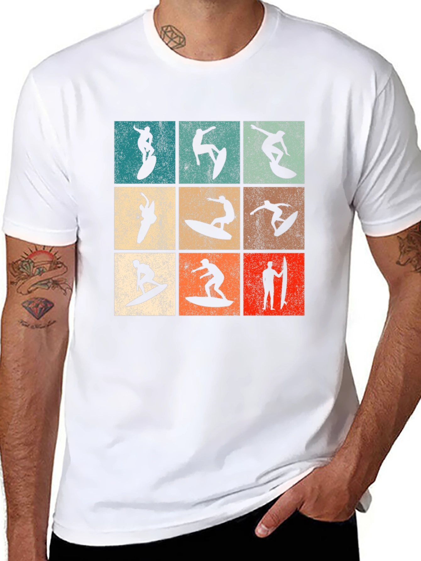 Retro Surfing Silhouette Tee