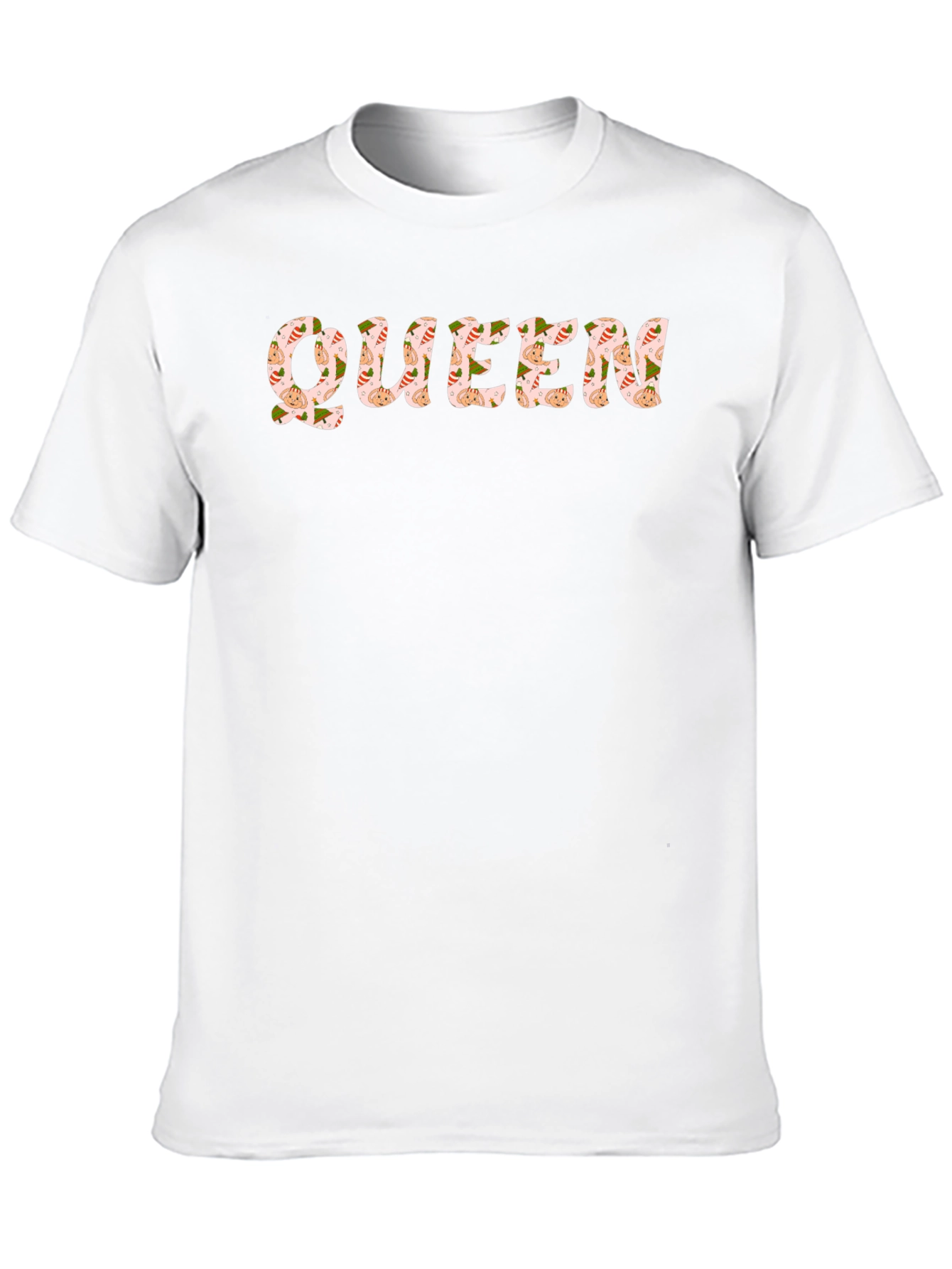 Queen Patterned T-Shirt - Black Crew Neck Tee