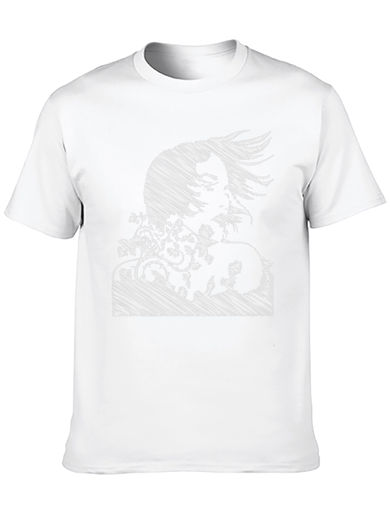 Sketch Art Medusa Graphic Tee - Black