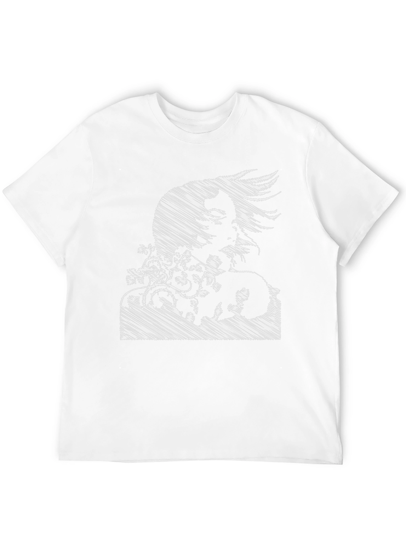 Sketch Art Medusa Graphic Tee - Black