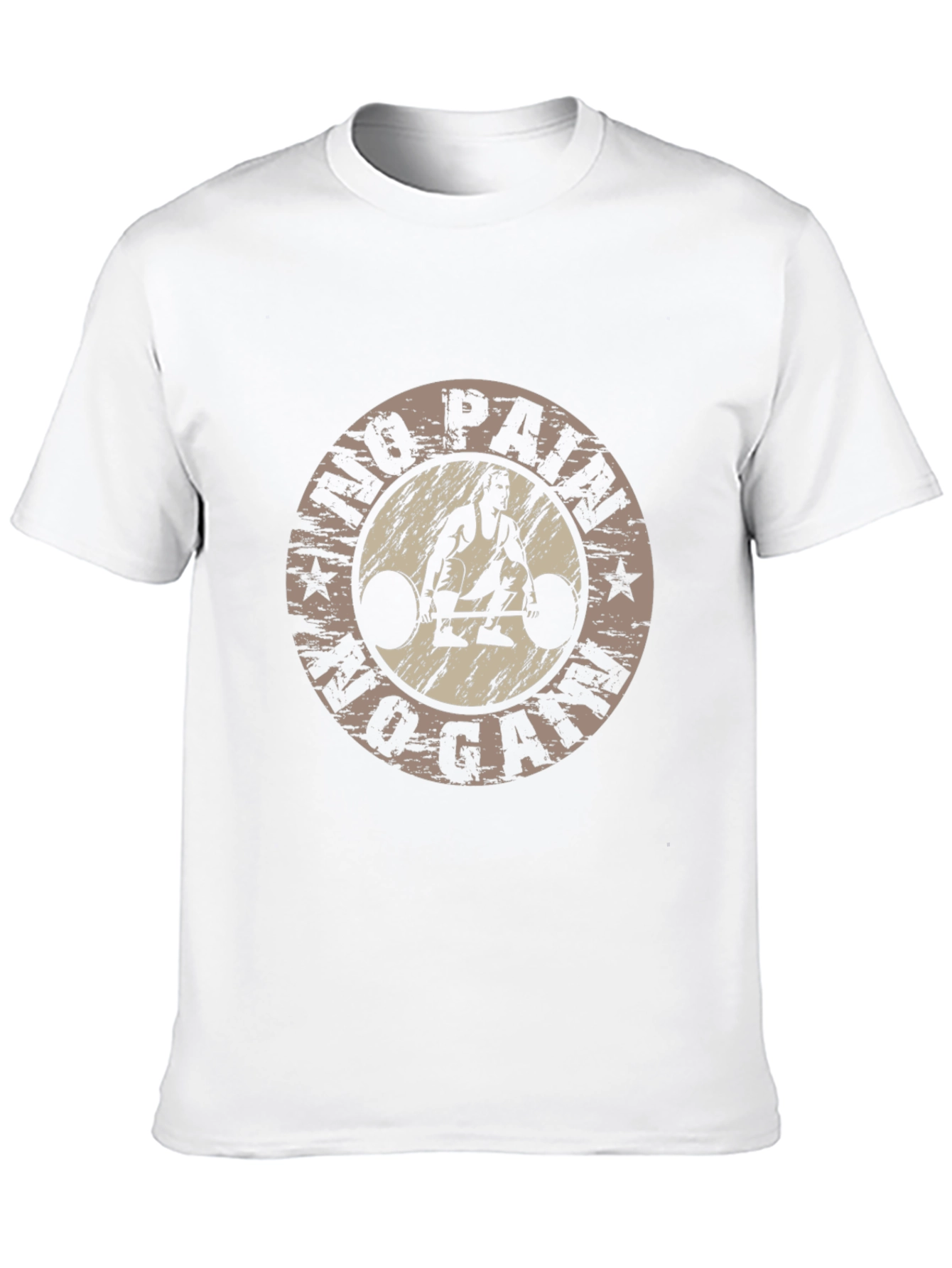 No Pain No Gain Gym T-Shirt - Weightlifting Design