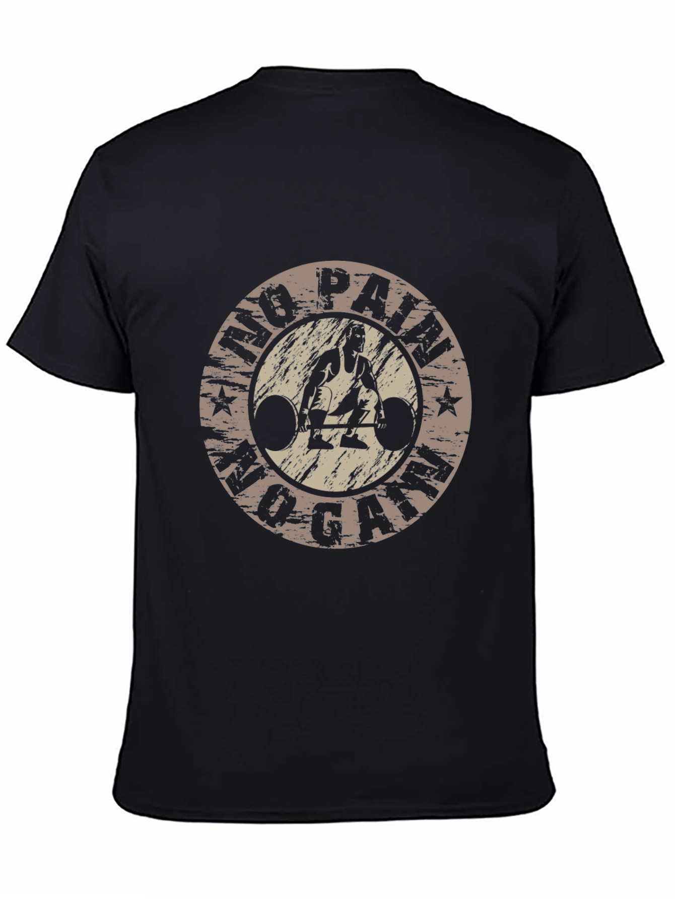 No Pain No Gain Gym T-Shirt - Weightlifting Design