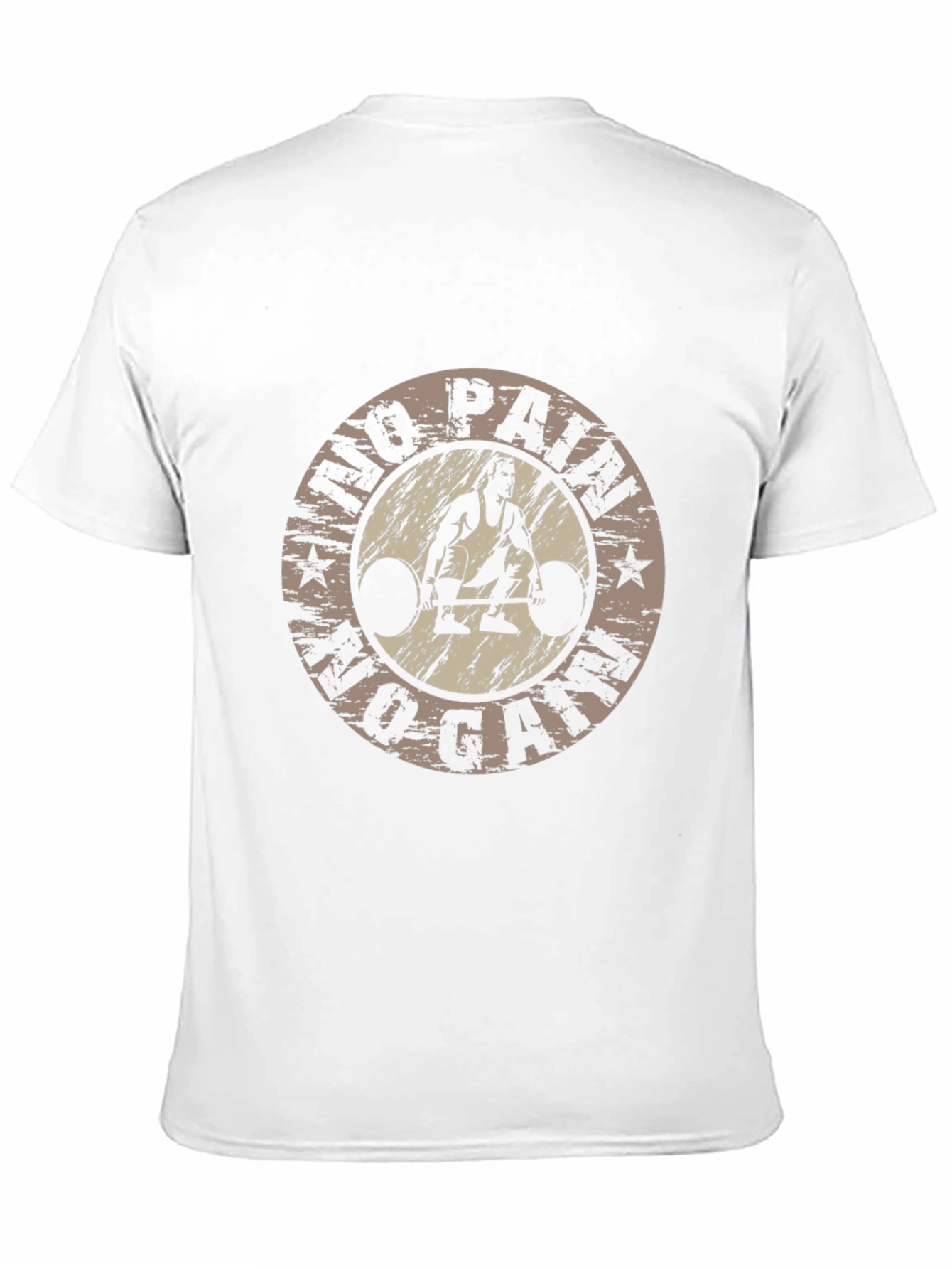 No Pain No Gain Gym T-Shirt - Weightlifting Design
