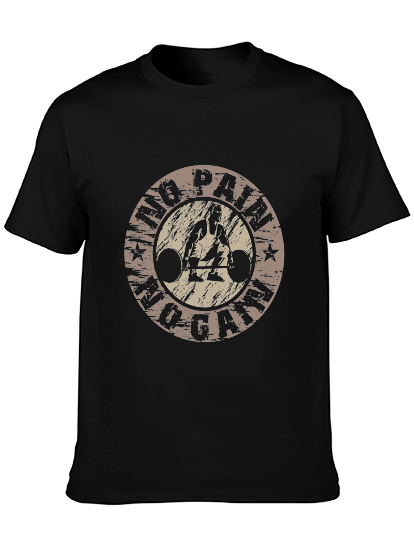 No Pain No Gain Gym T-Shirt - Weightlifting Design