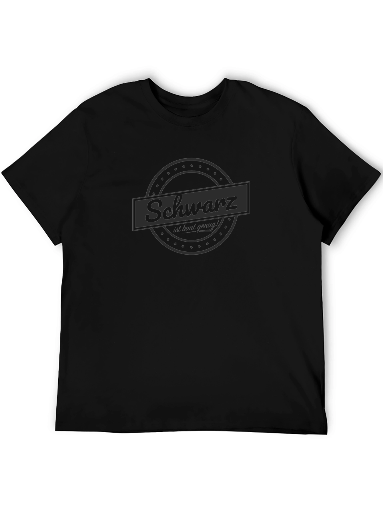 Schwarz Black Graphic T-Shirt