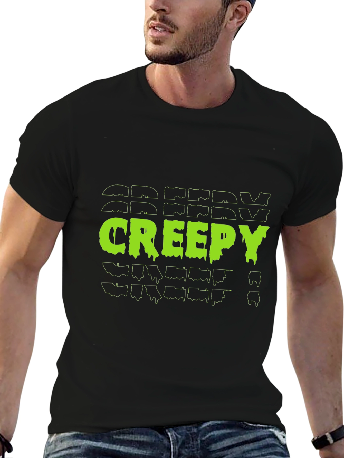 Creepy Graphic Tee - Black Halloween T-Shirt