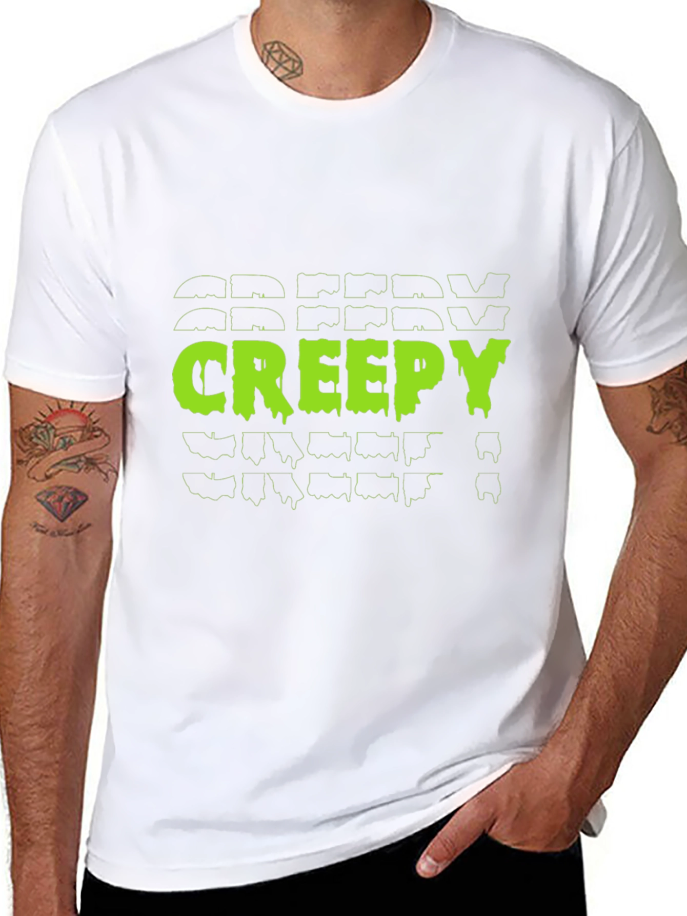 Creepy Graphic Tee - Black Halloween T-Shirt